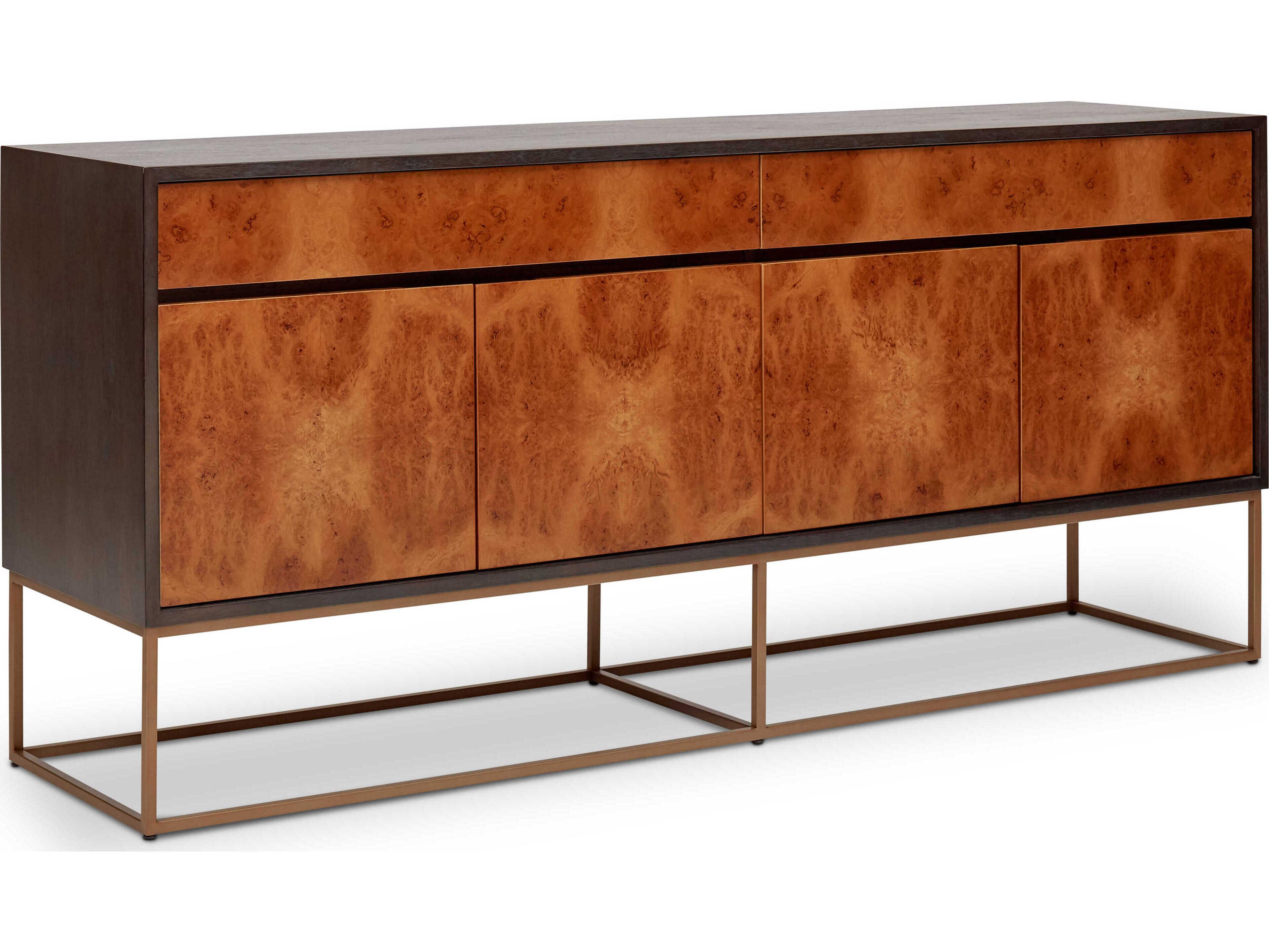 Urbia Ie Series 71" Oak Wood Burl Vintage Copper Sideboard