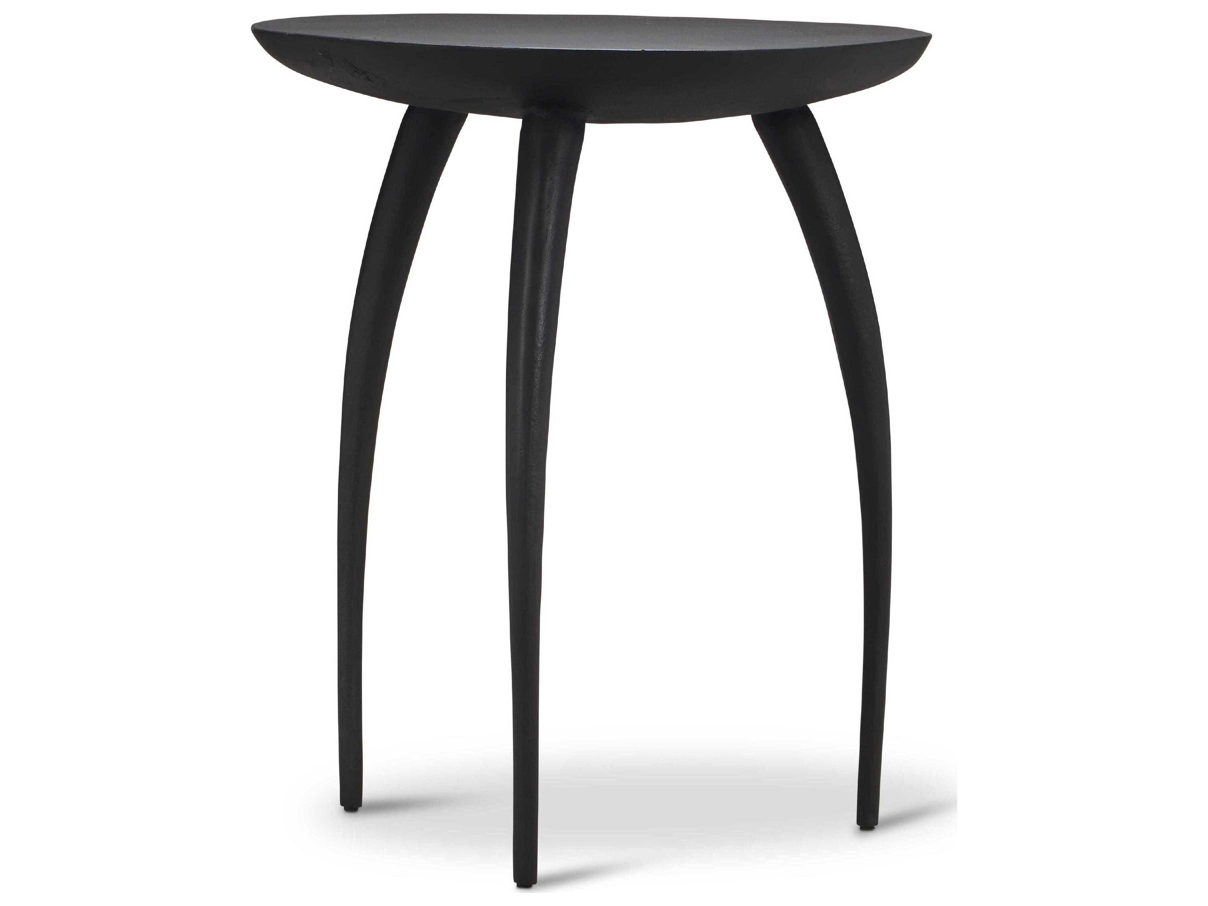 Urbia Elements Keel Round Metal Antique Zinc End Table