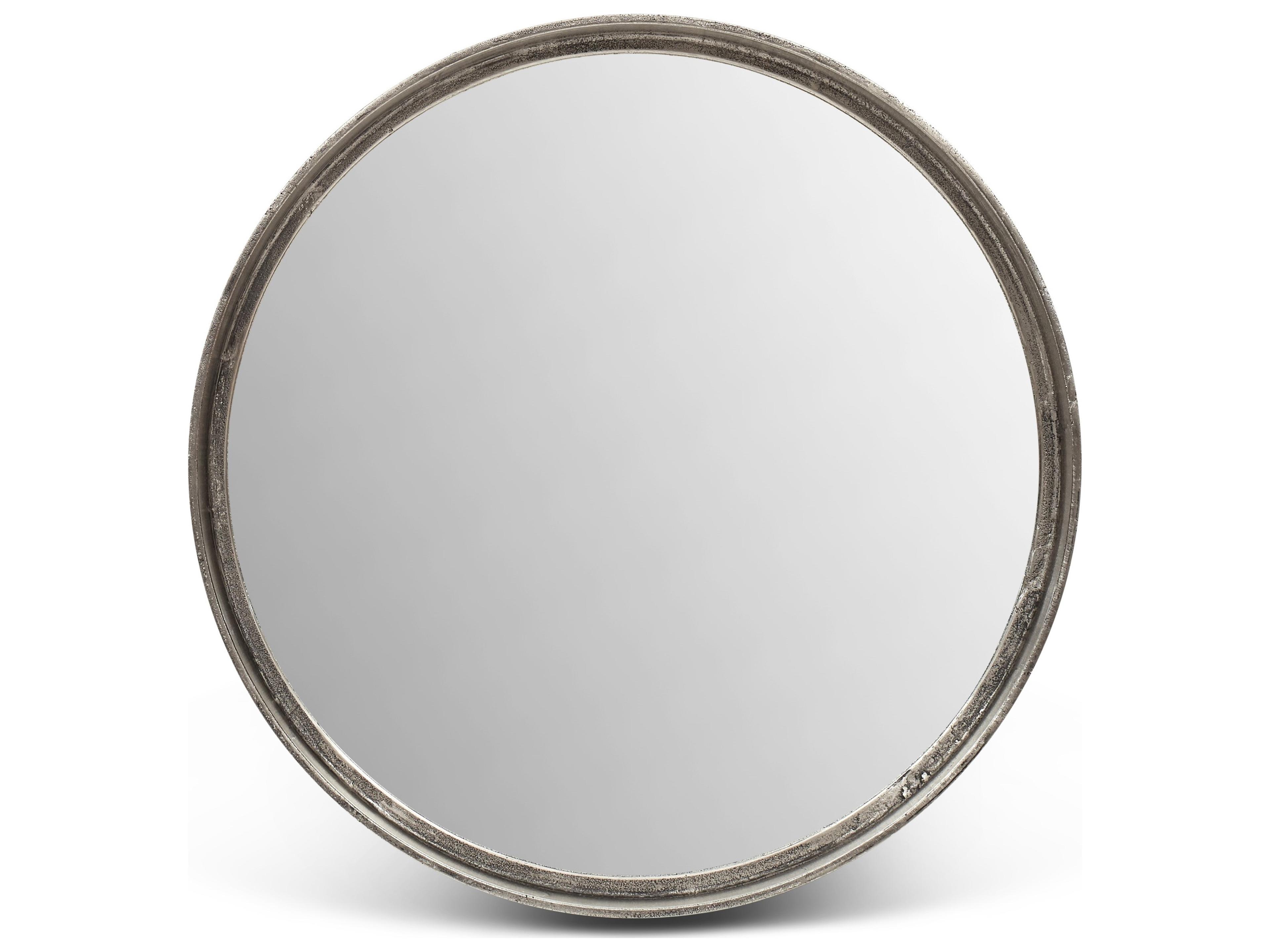 Urbia Samar Vintage Silver Round Wall Mirror