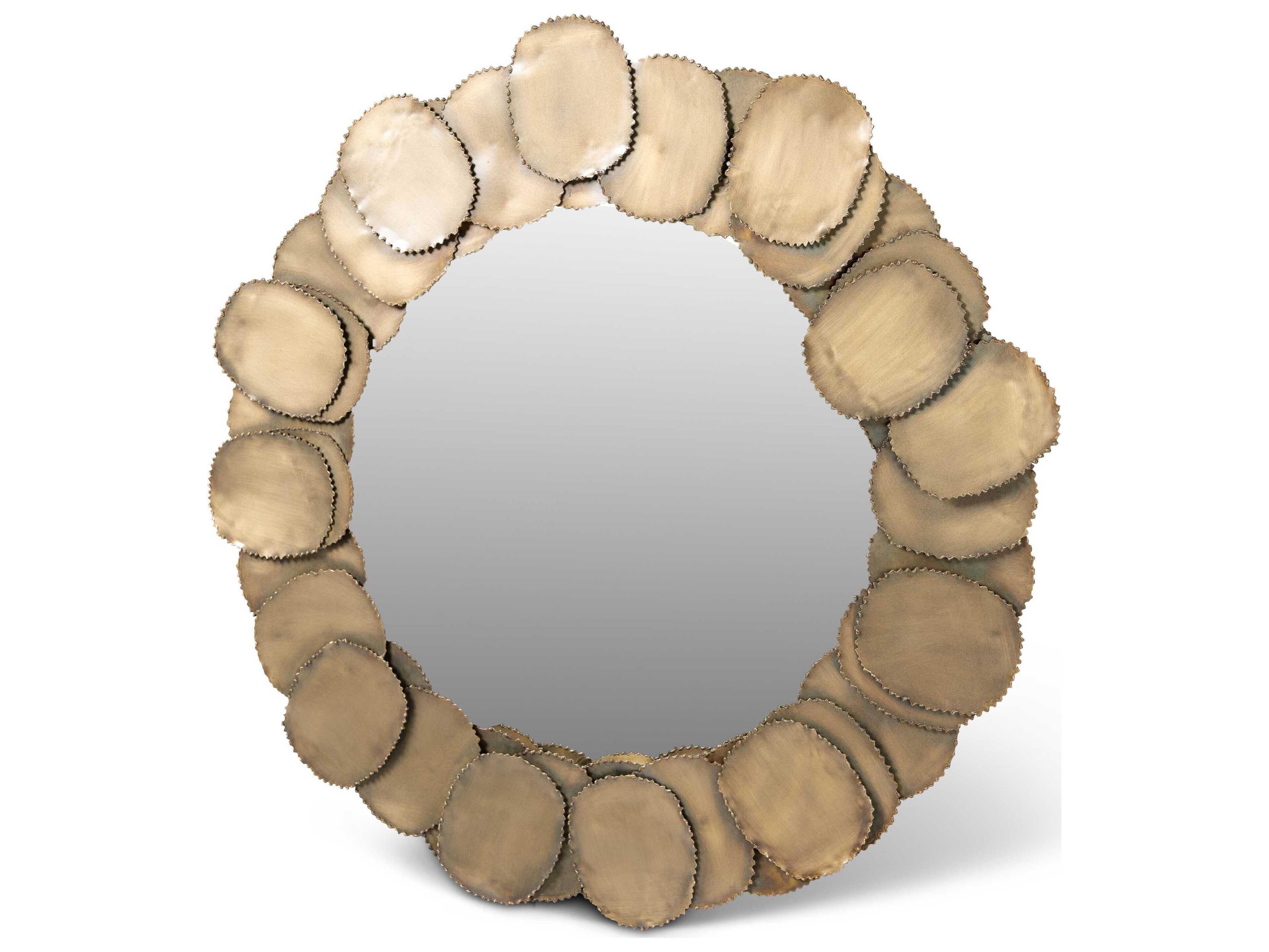 Urbia Elements Suri Round Antique Brass Wall Mirror