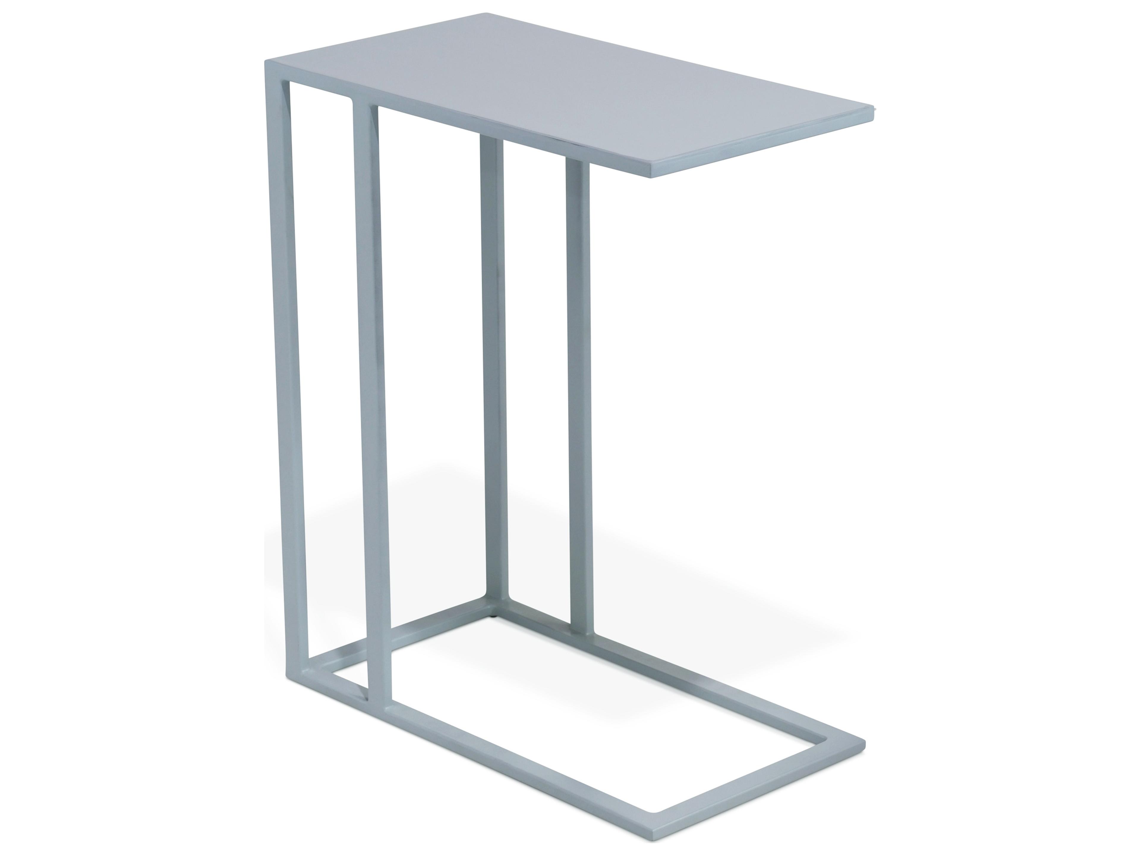 Urbia Elements Square Metal Pearl Blue End Table