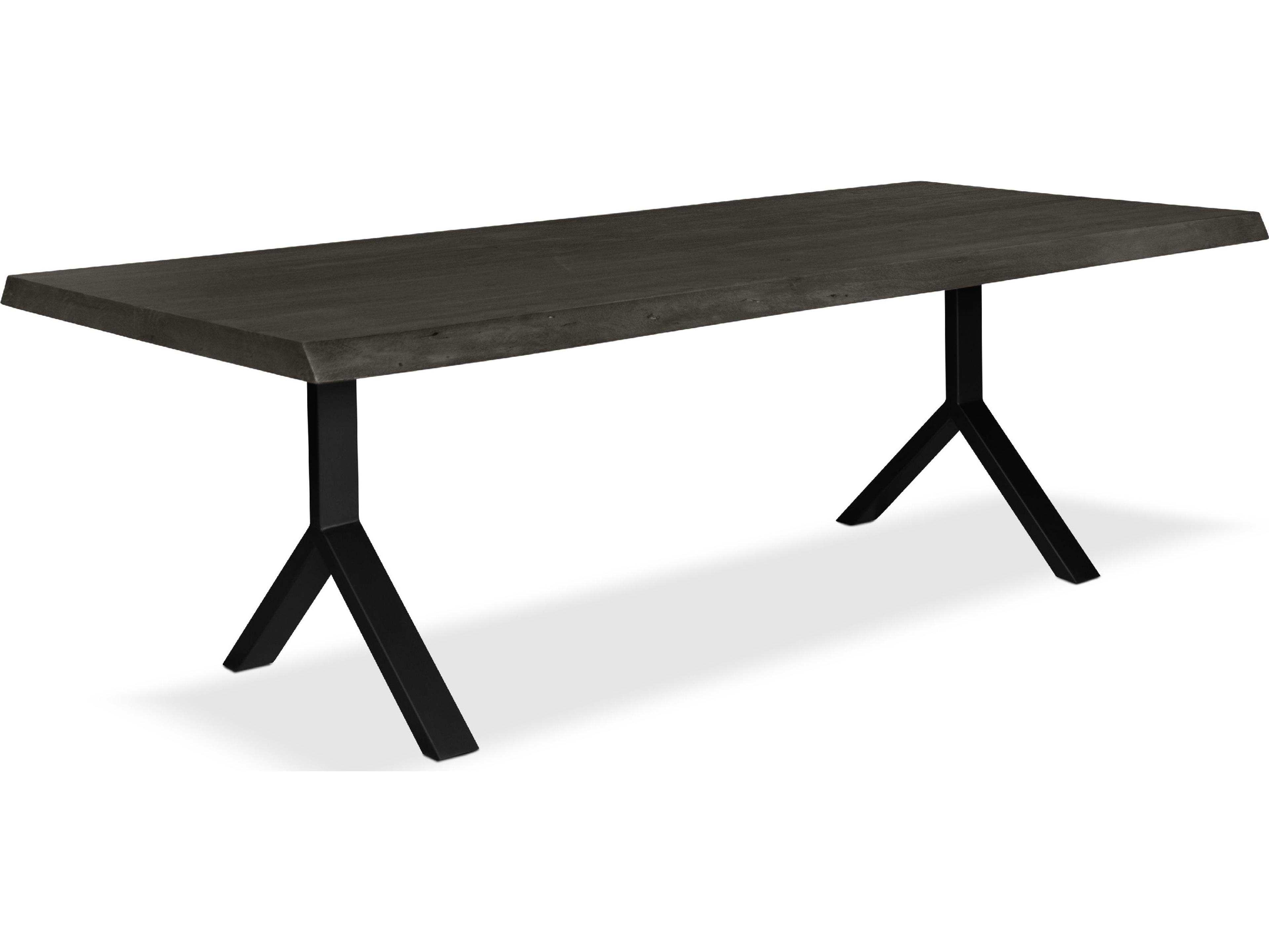 Urbia Brooks Dining Table Y Base Ebonized Top Black Base