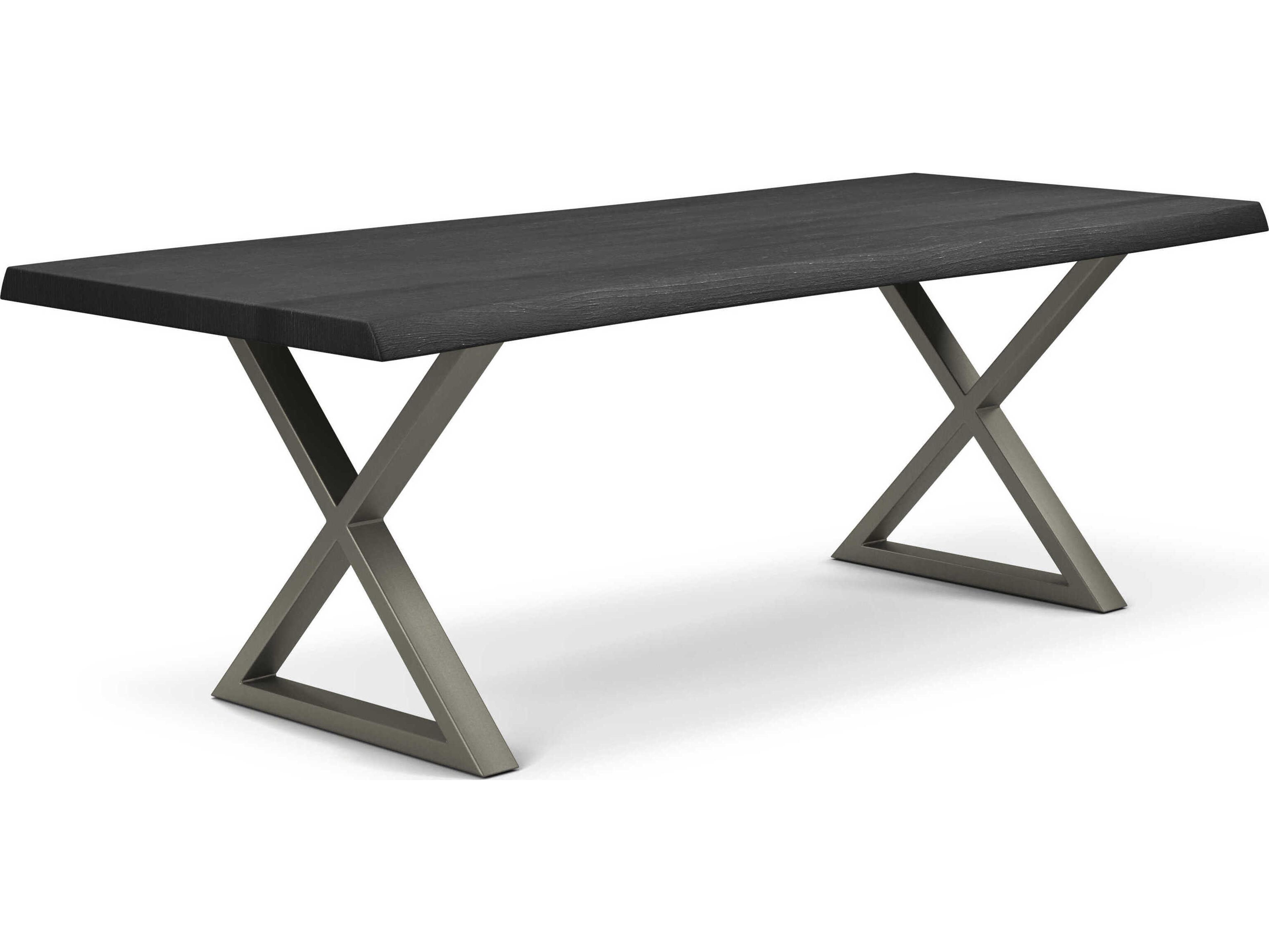 Urbia Brooks Rectangular Wood Ebonized Pewter Dining Table
