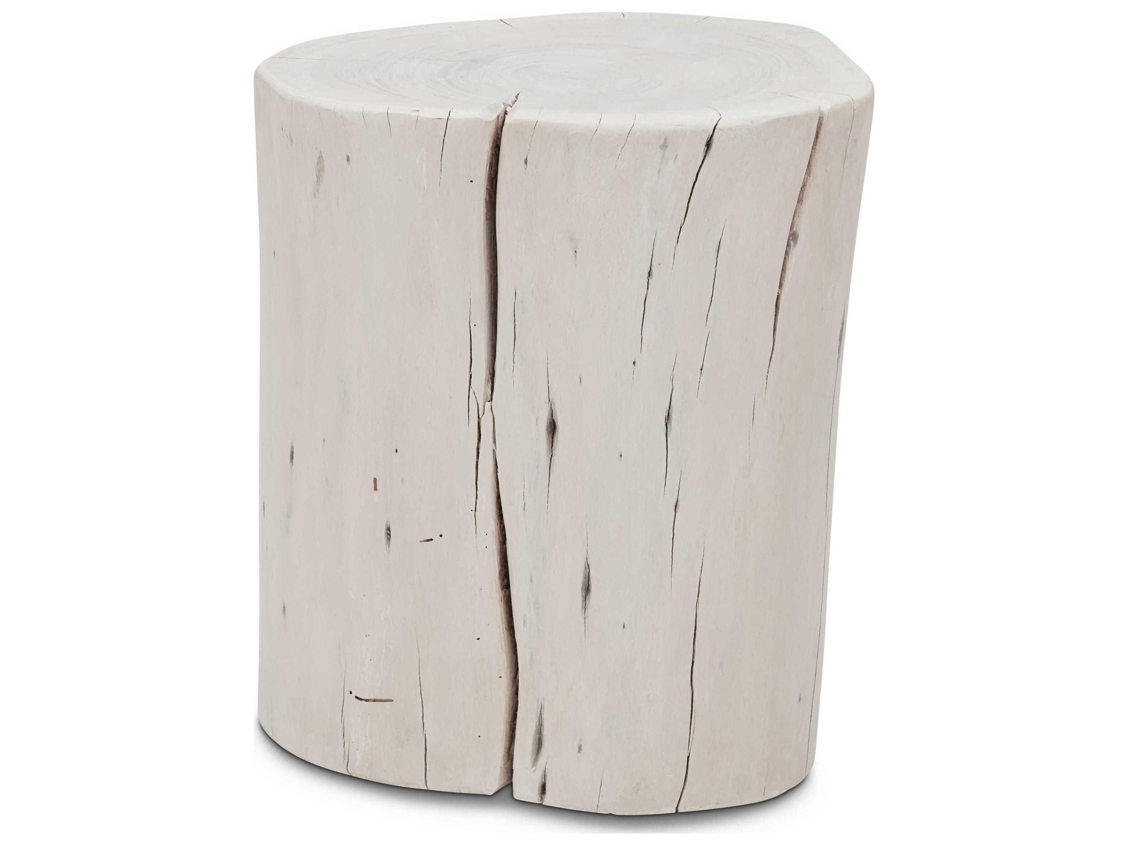 Urbia Brooks Round Wood White Wash End Table