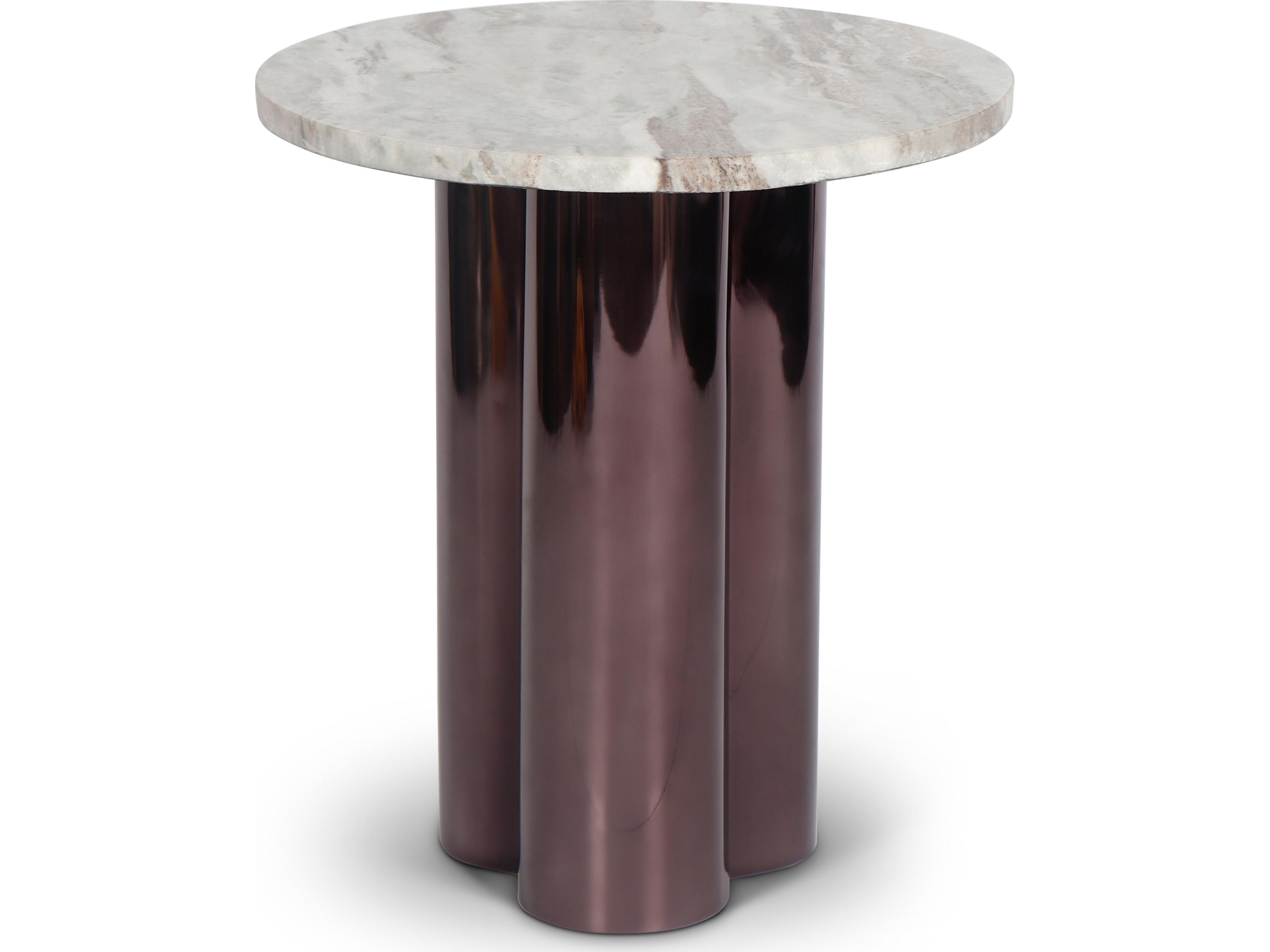 Urbia Marbelle Round Marble Martie End Table