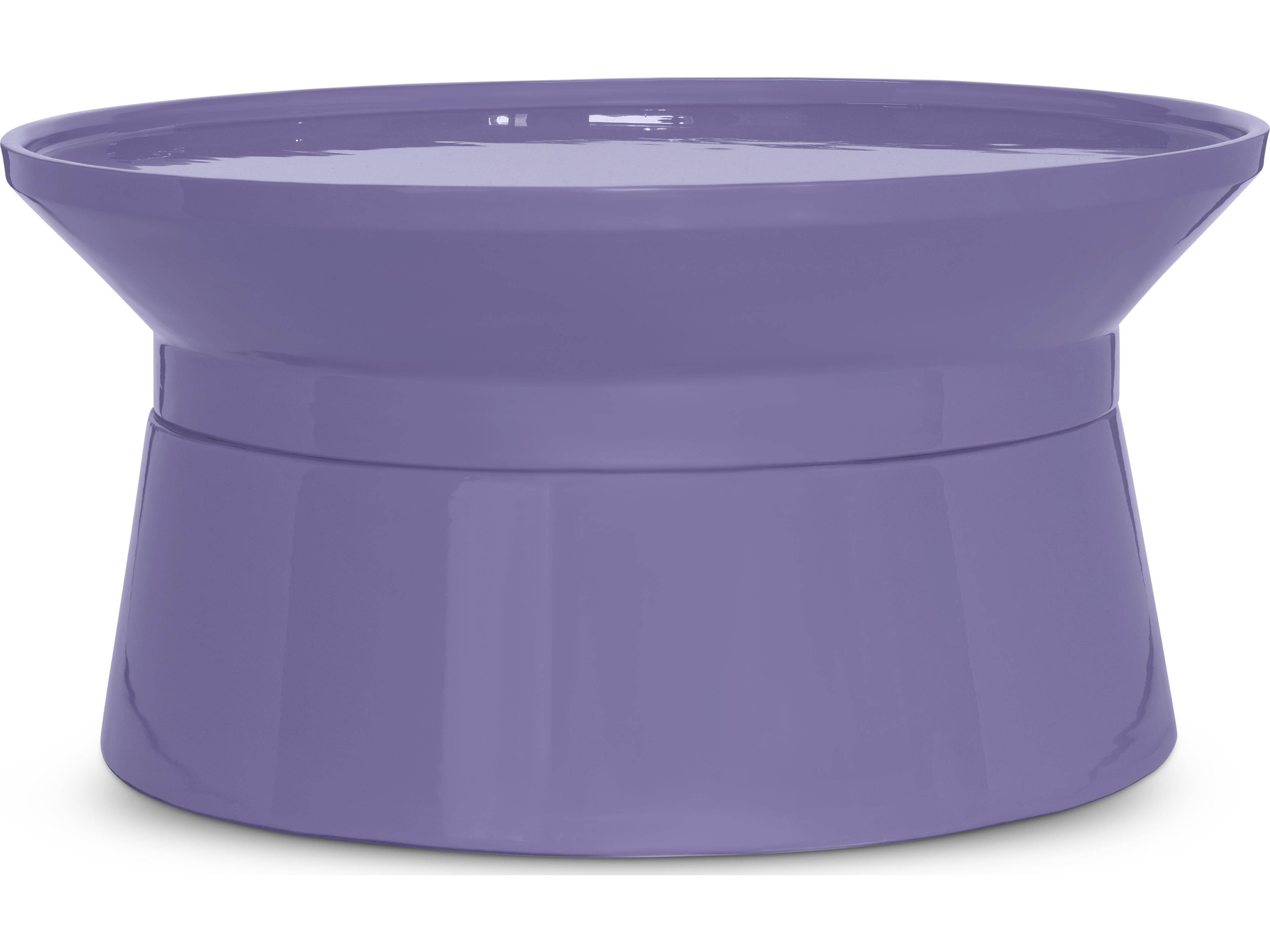 Urbia Sabine Round Metal Lavender Purple Coffee Table