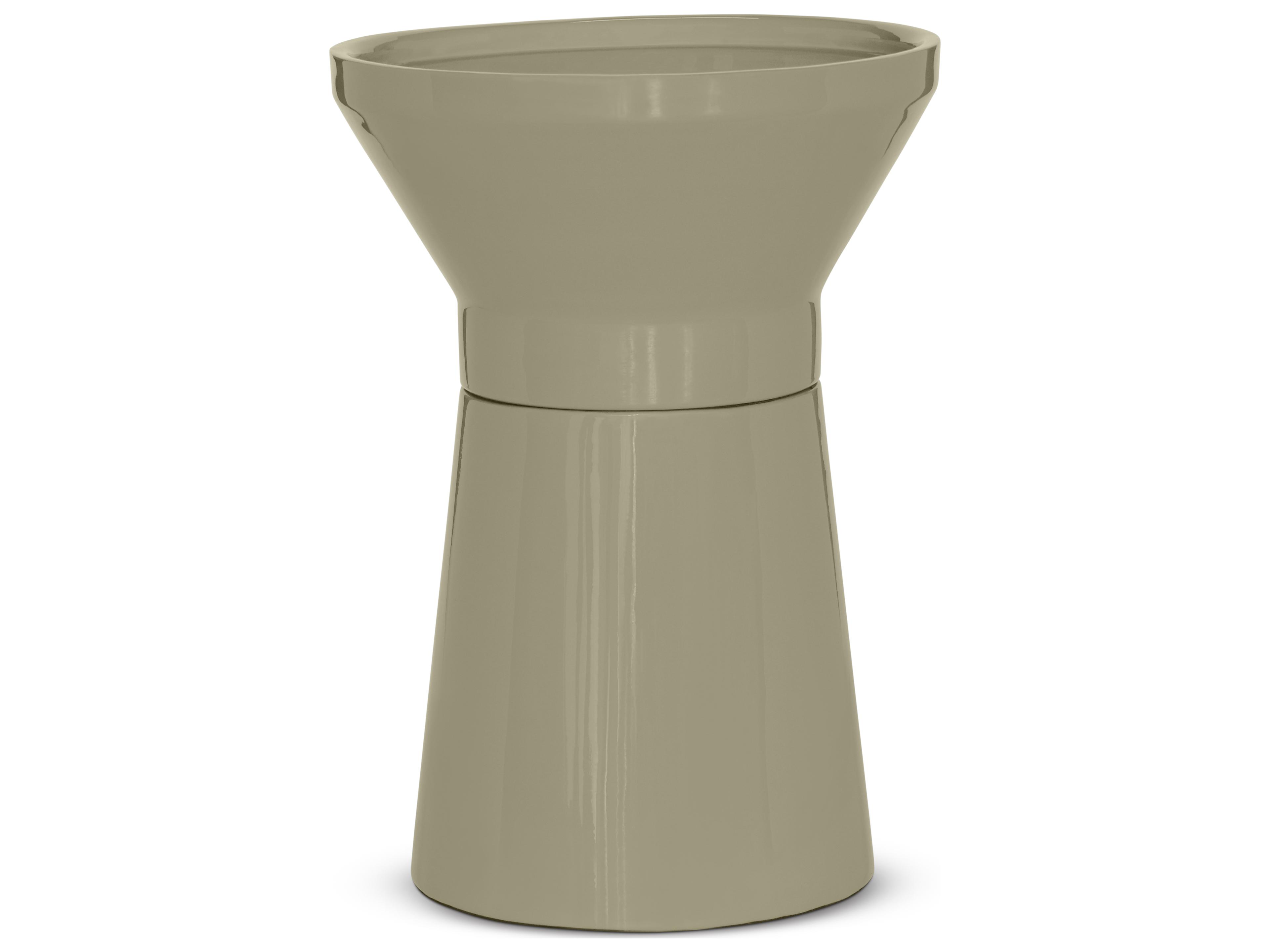 Urbia Sabine Round Metal Sage Green End Table