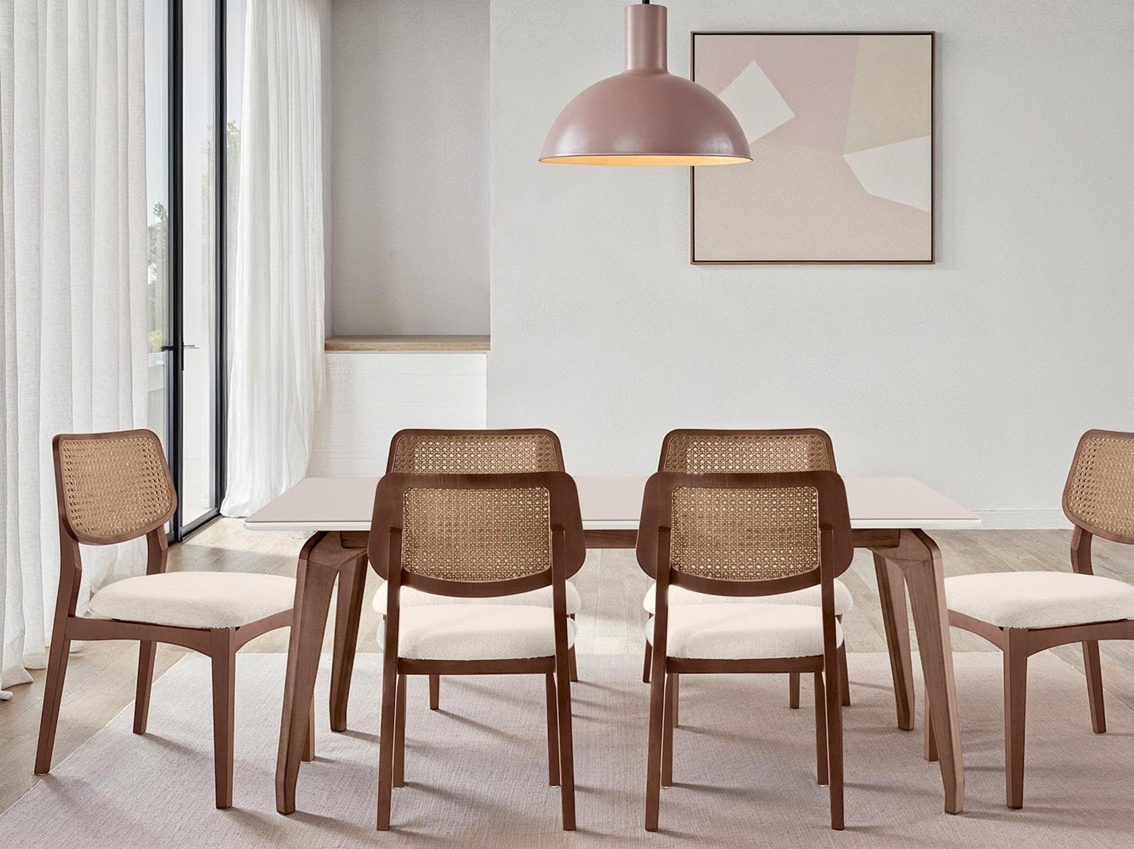 Urbia Modern Brazilian Brown Solid Wood Dining Room Set