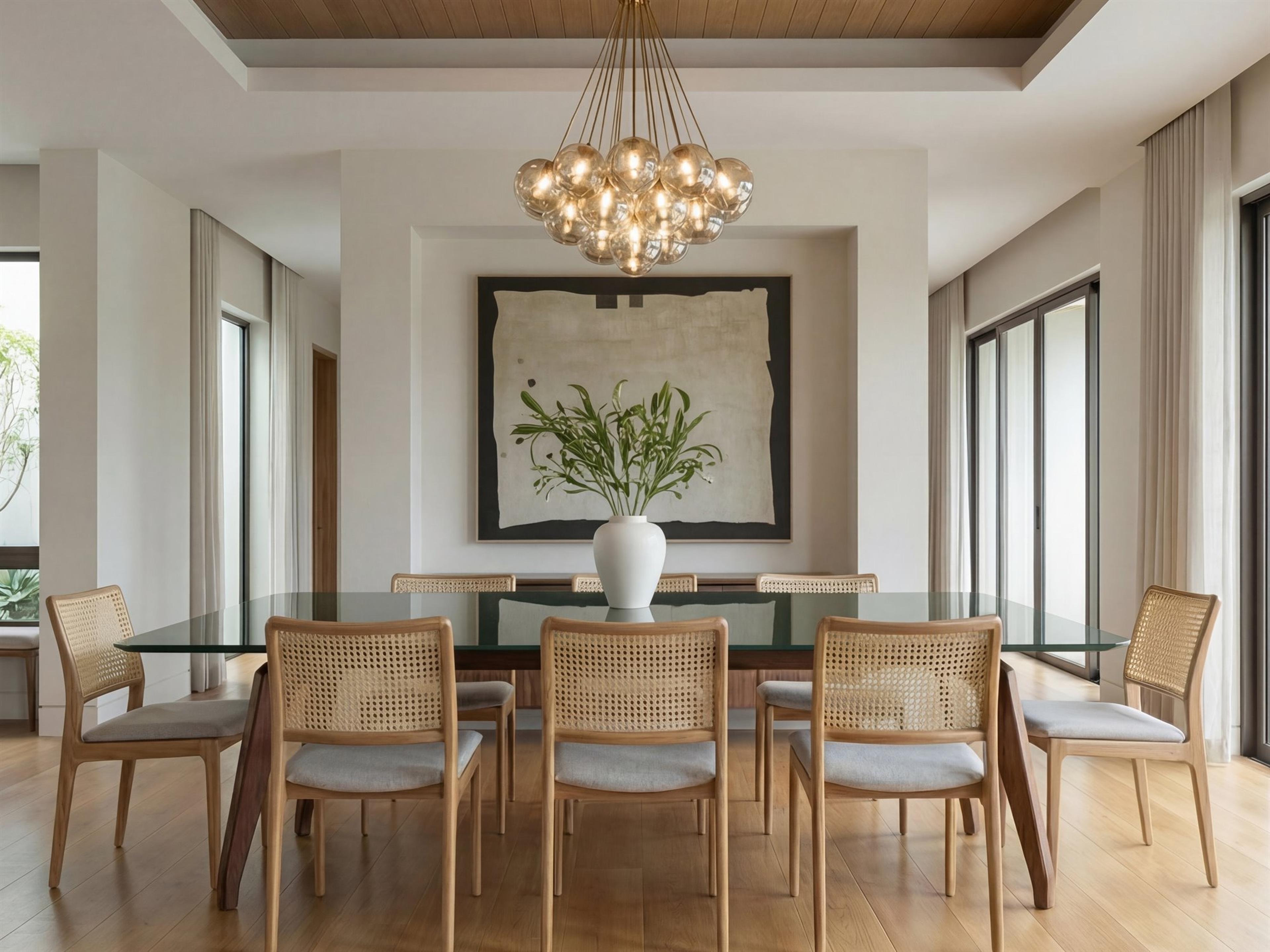 Urbia Modern Brazillian Tauari Wood Dining Room Set