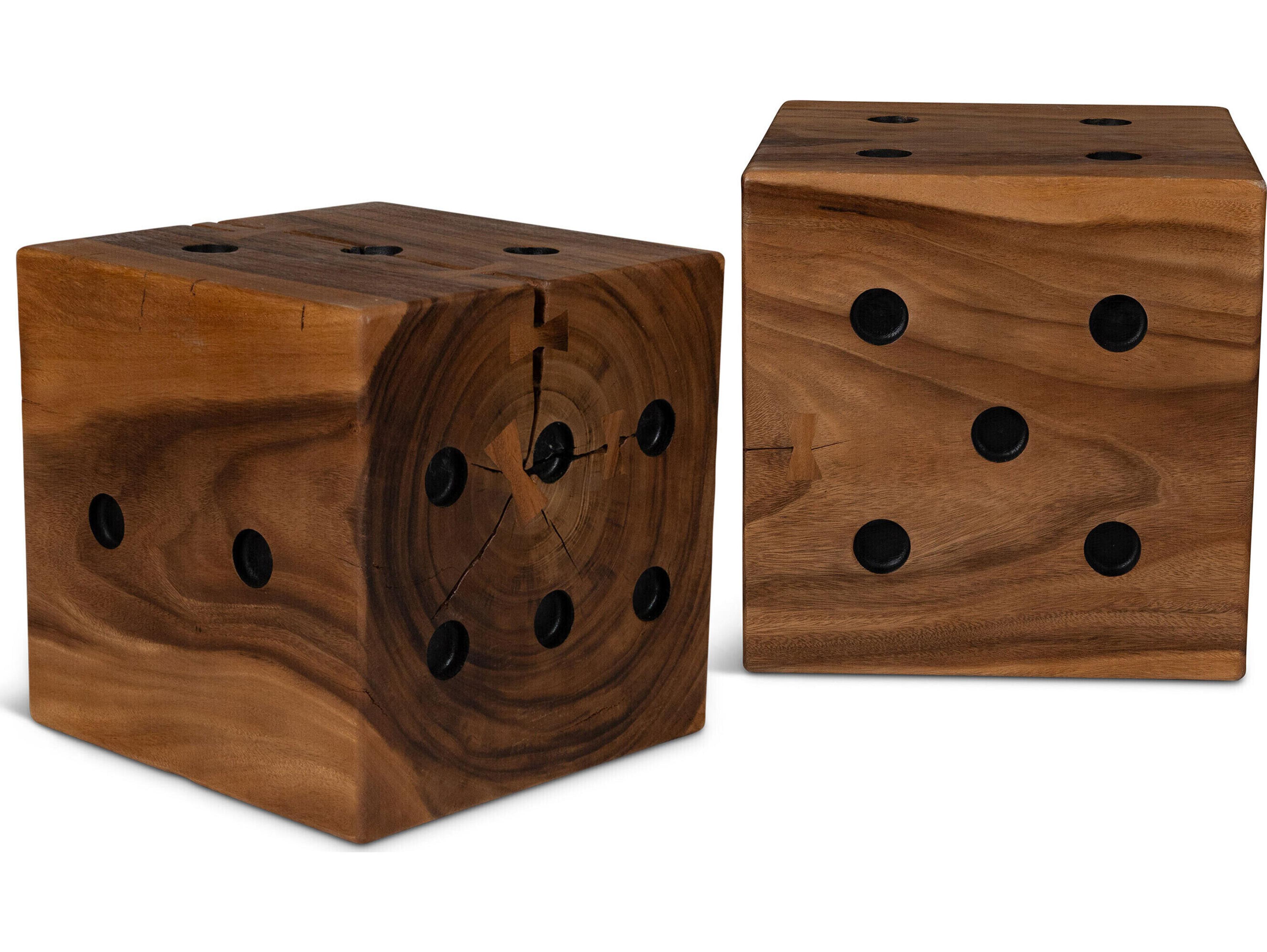 Urbia Naturals Dice Square Wood Natural End Table