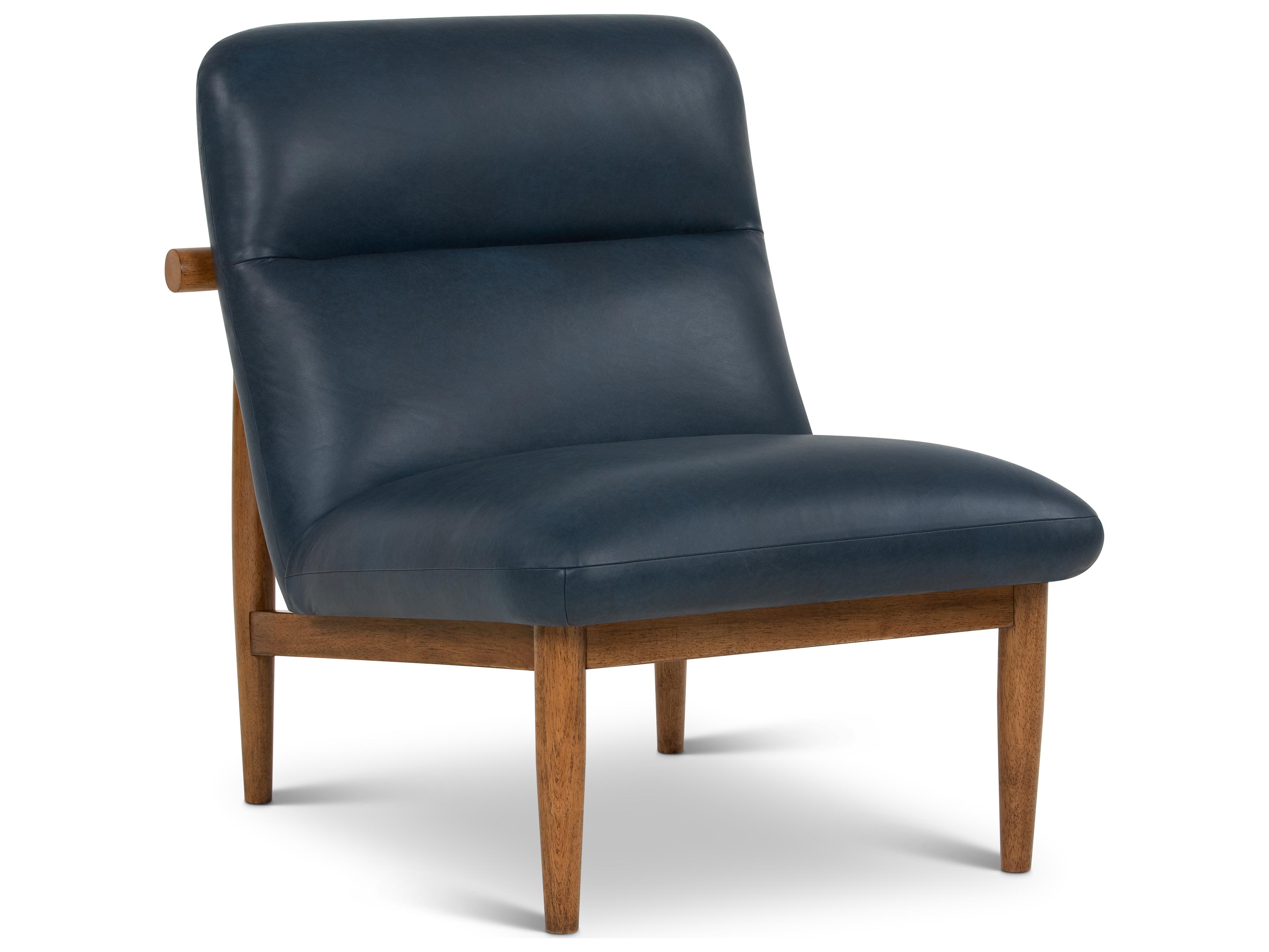 Urbia Metro Blue Leather Accent Chair