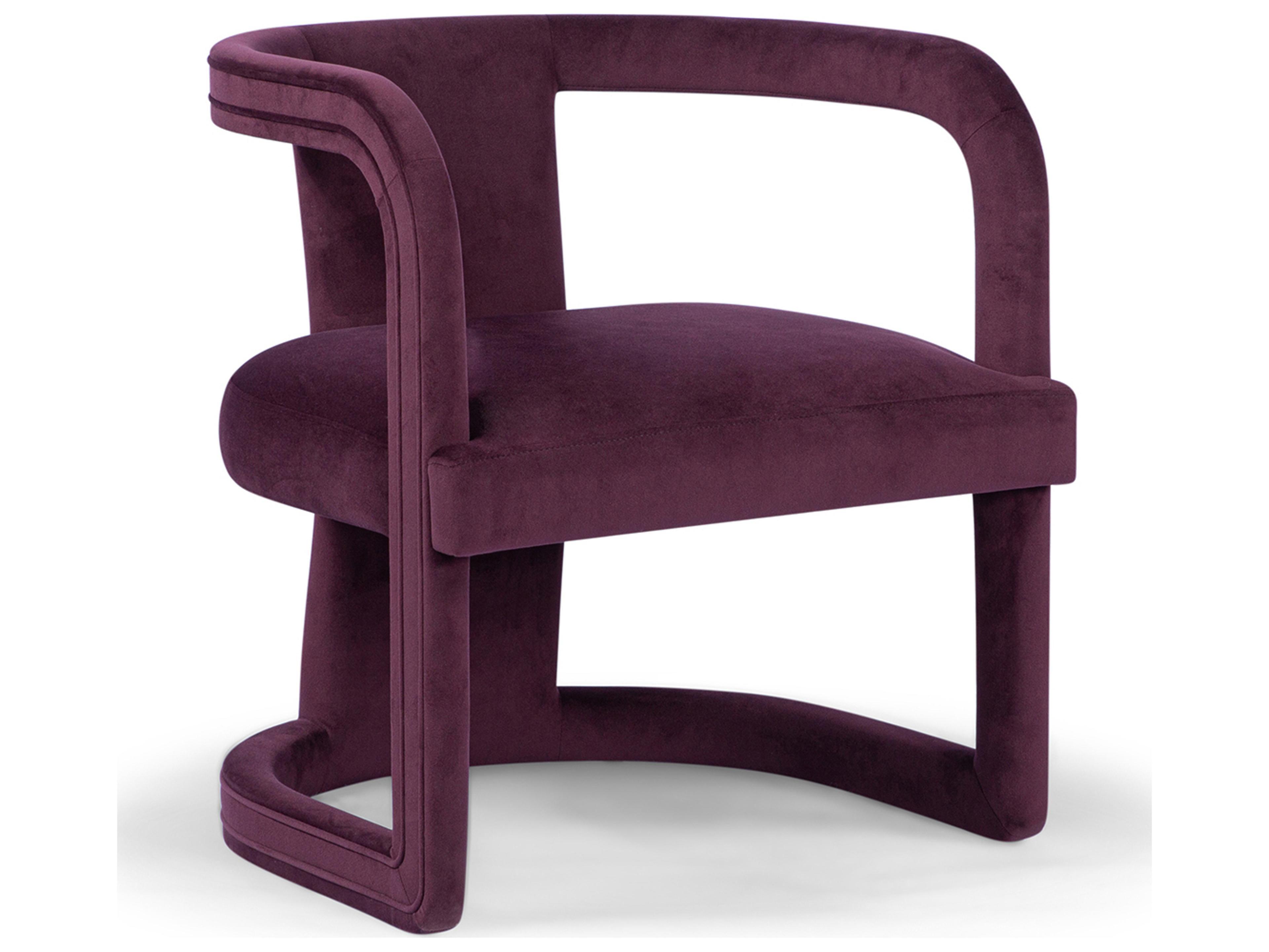 Urbia Metro Purple Velvet Accent Chair