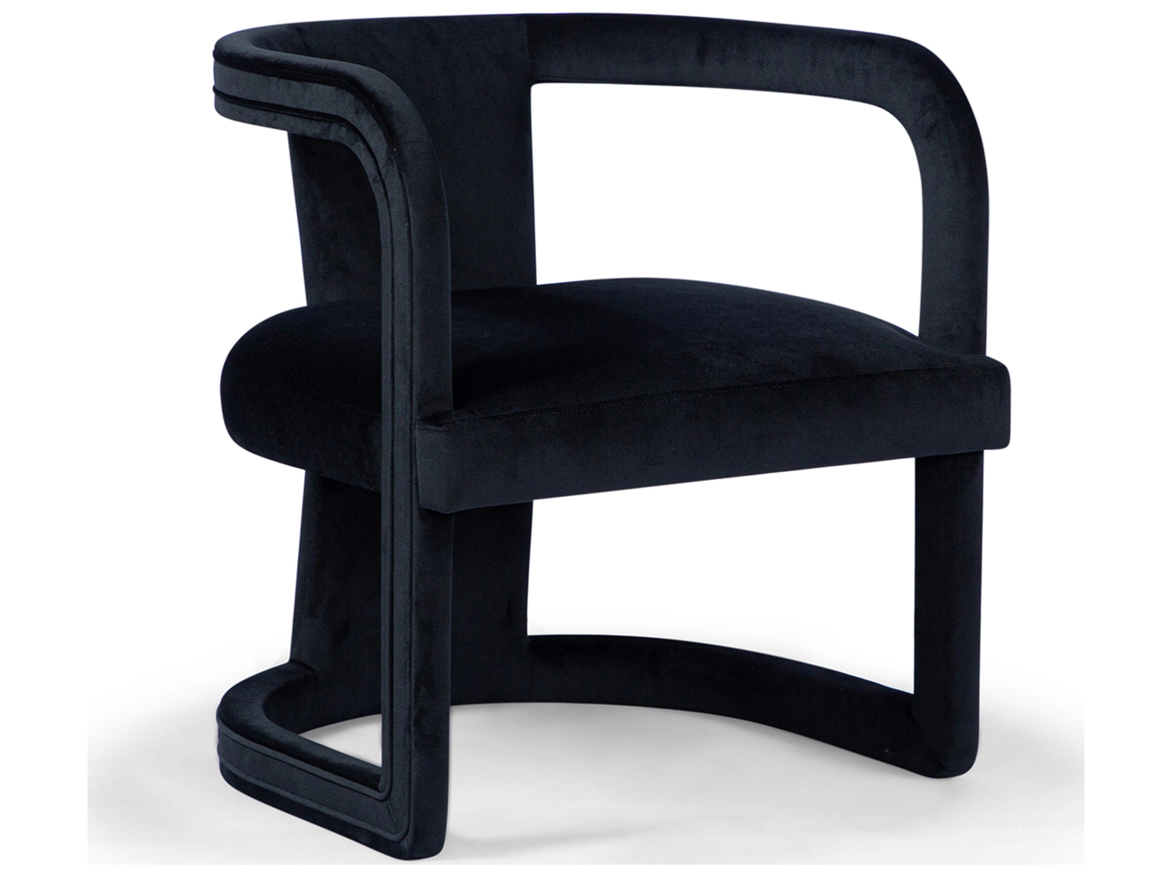 Urbia Metro Black Velvet Accent Chair