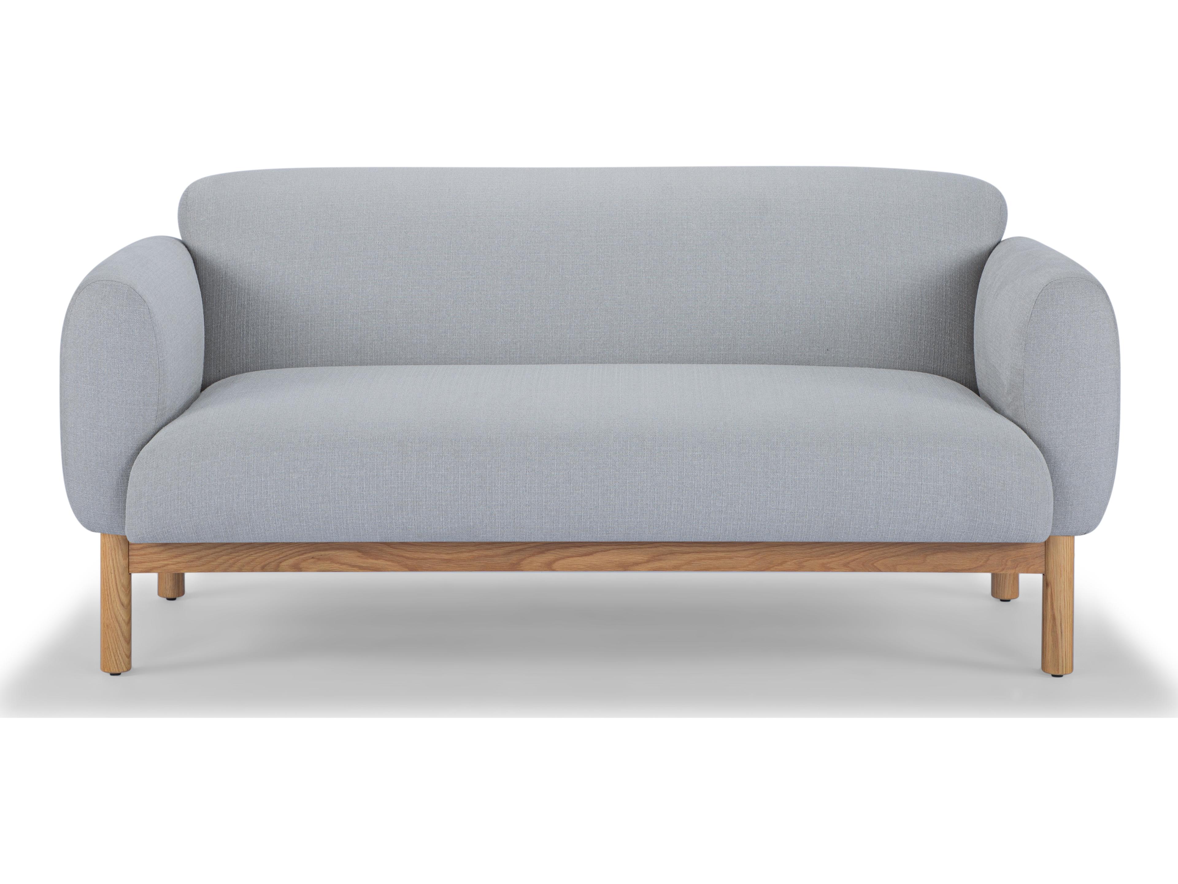 Urbia Metro Tulum Light Gray Honey Oak Upholstered Sofa