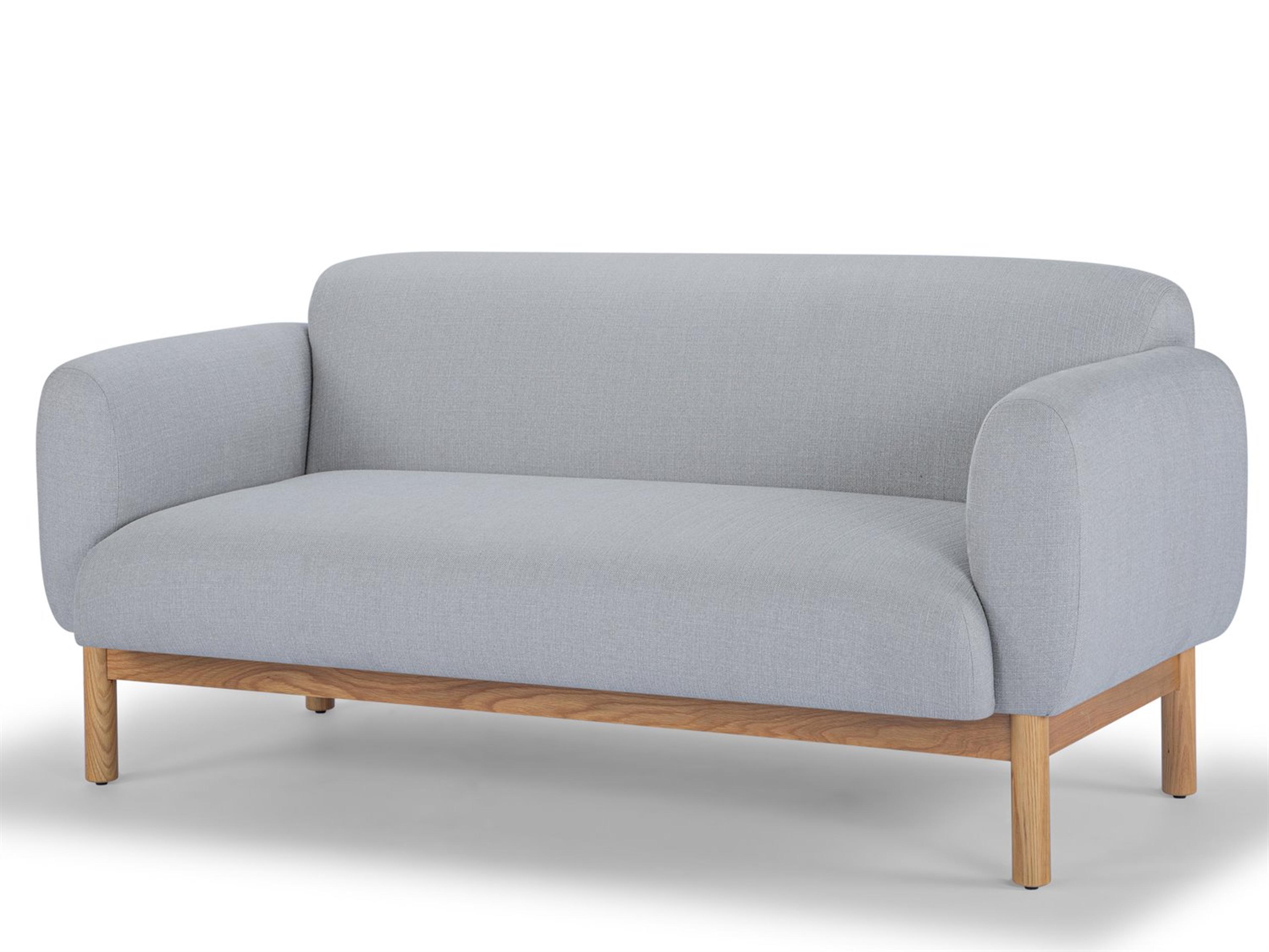 Urbia Metro Tulum Light Gray Honey Oak Upholstered Sofa