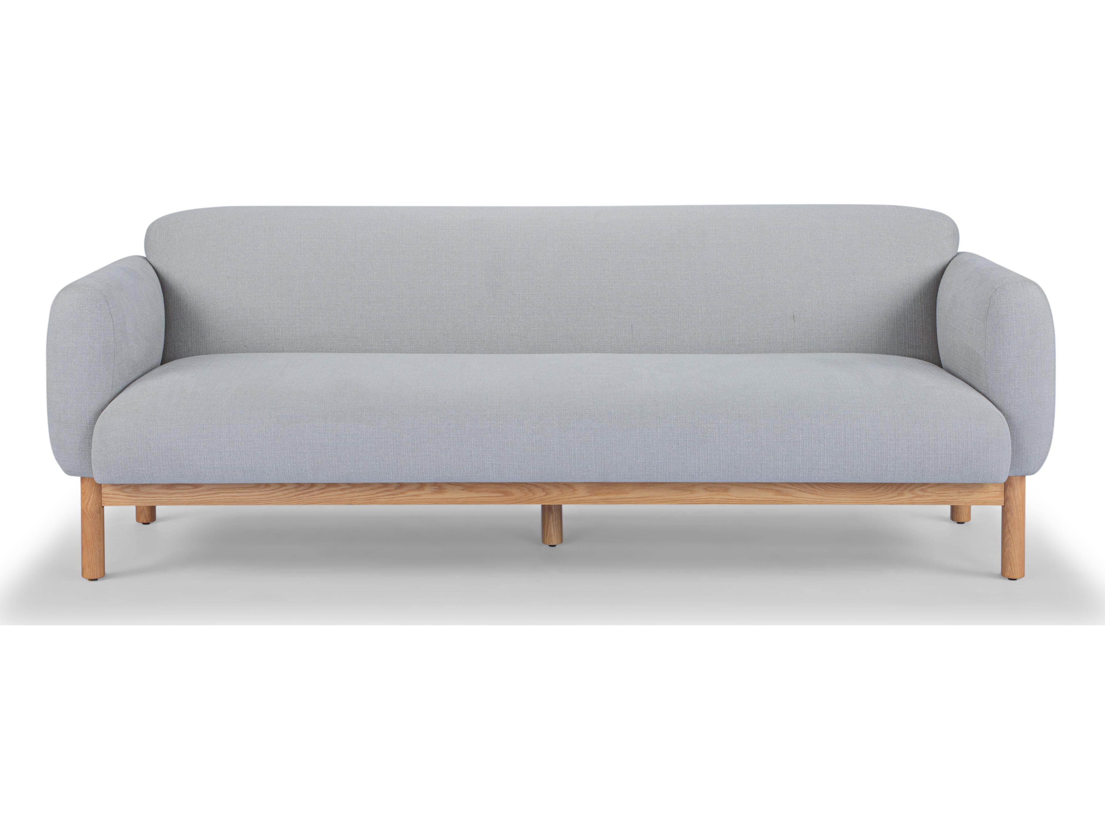 Urbia Metro Tulum Light Gray Honey Oak Upholstered Sofa