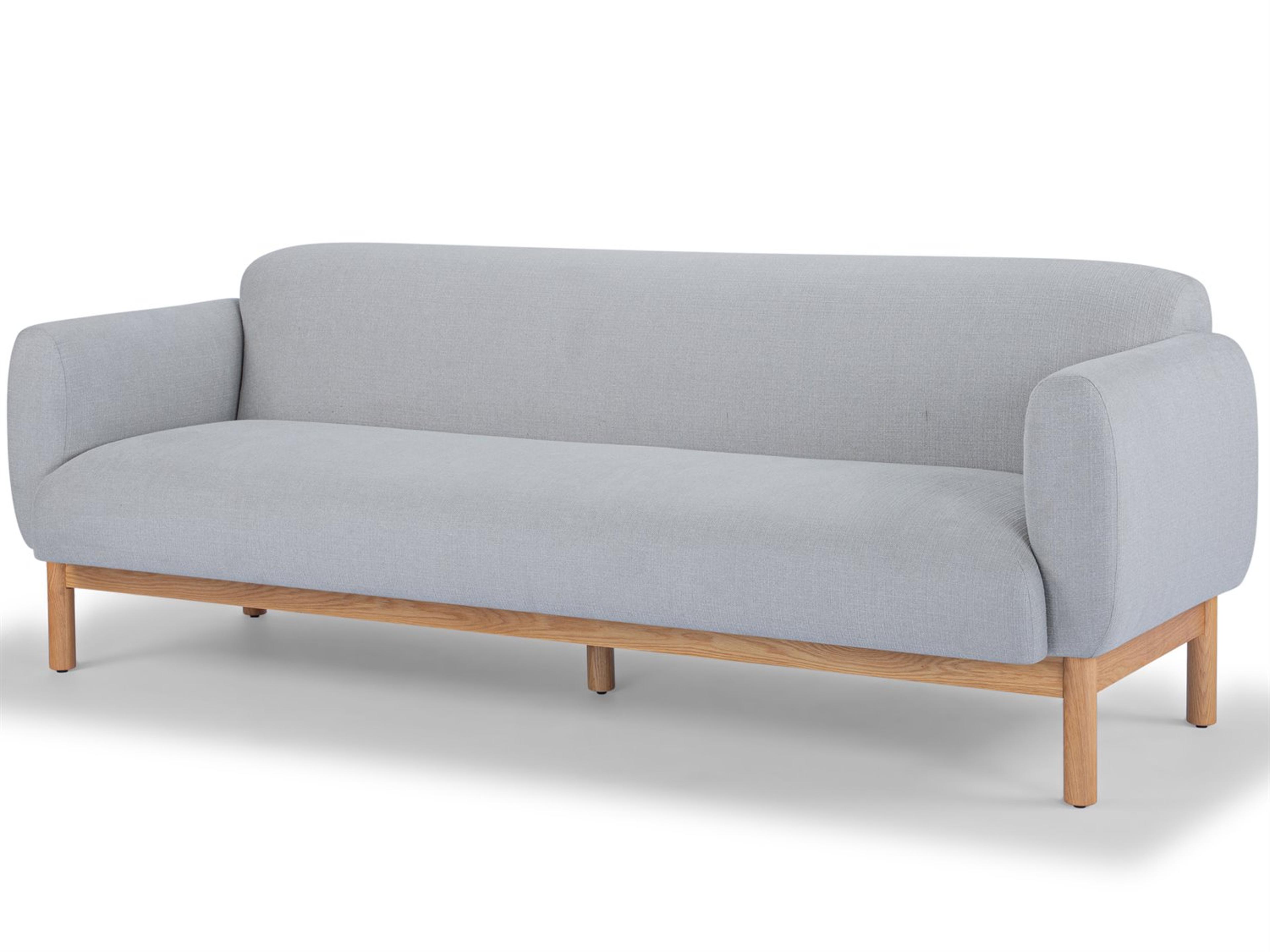 Urbia Metro Tulum Light Gray Honey Oak Upholstered Sofa