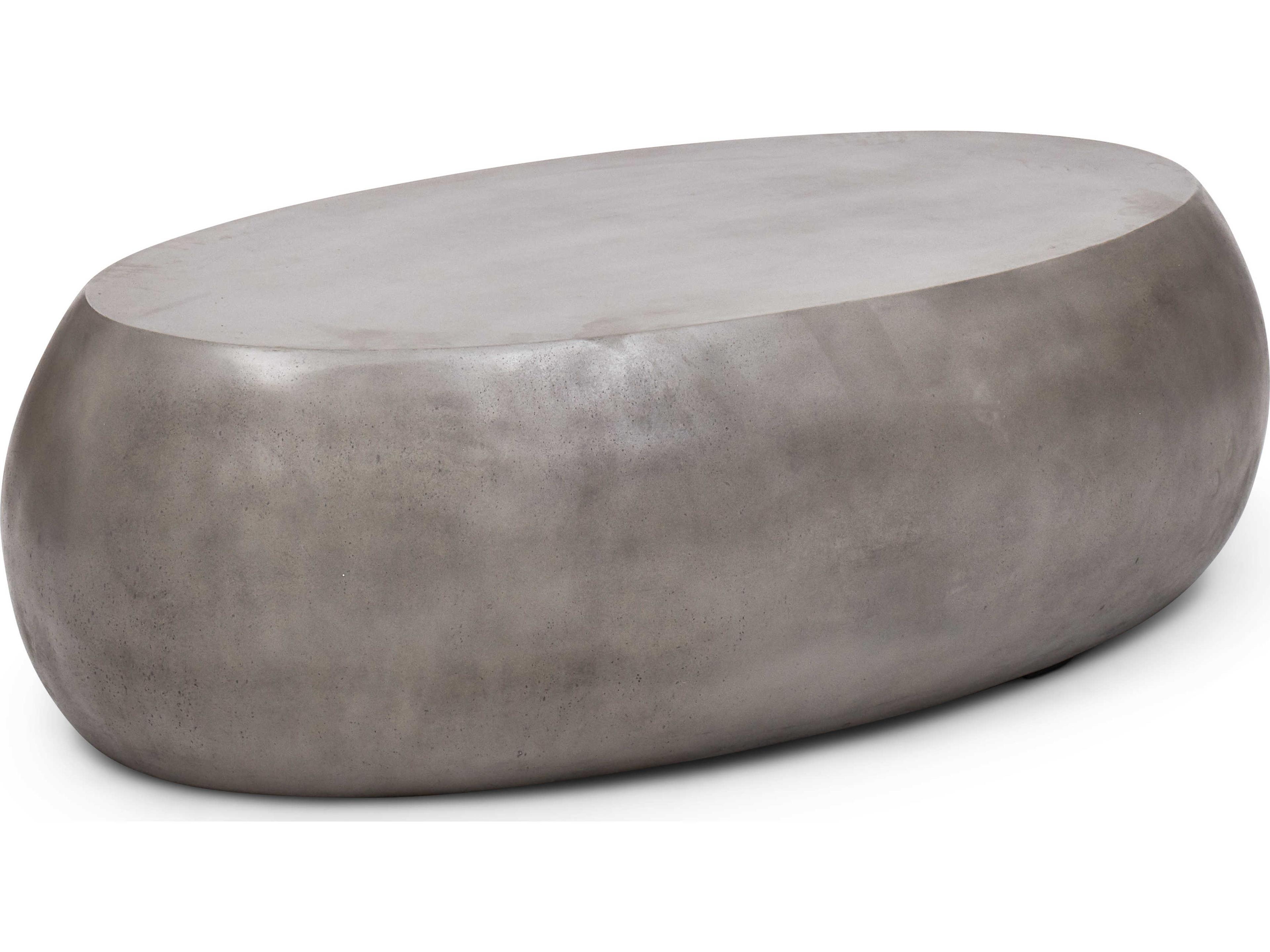 Urbia Pebble Oval Concrete Coffee Table