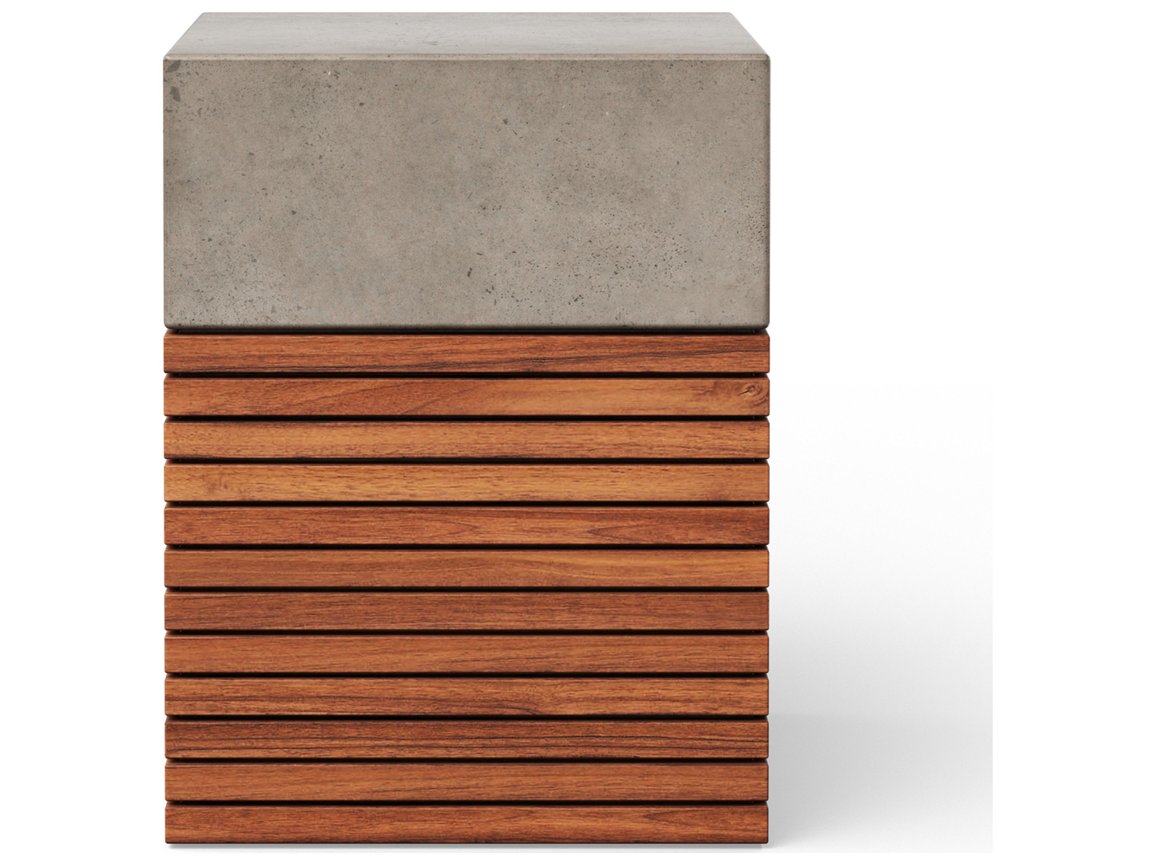 Urbia Stecca Concrete Dark Grey Gray Accent Stool