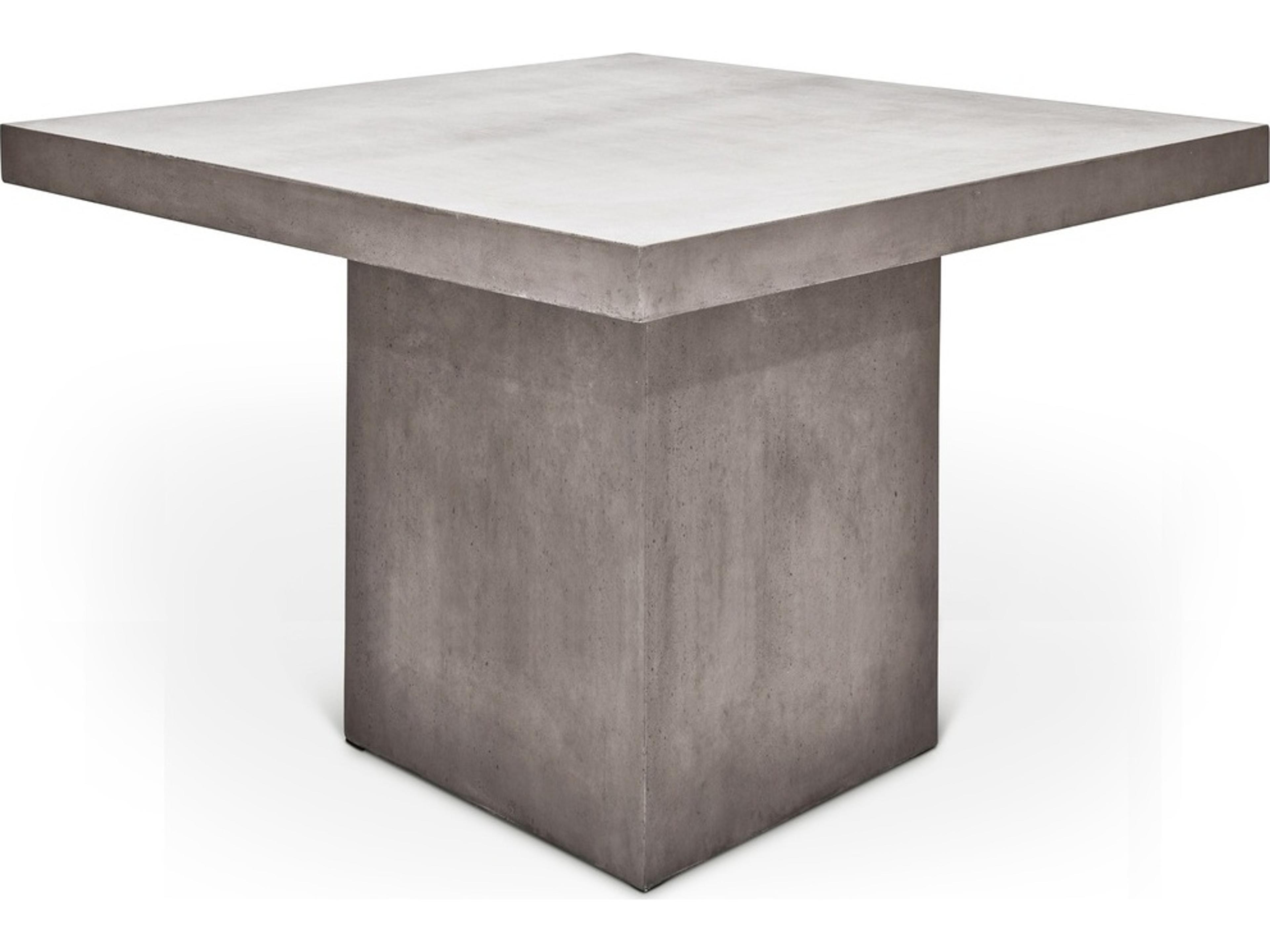 Mixx Concrete Una Square Bar Height Dining Table Dark Grey