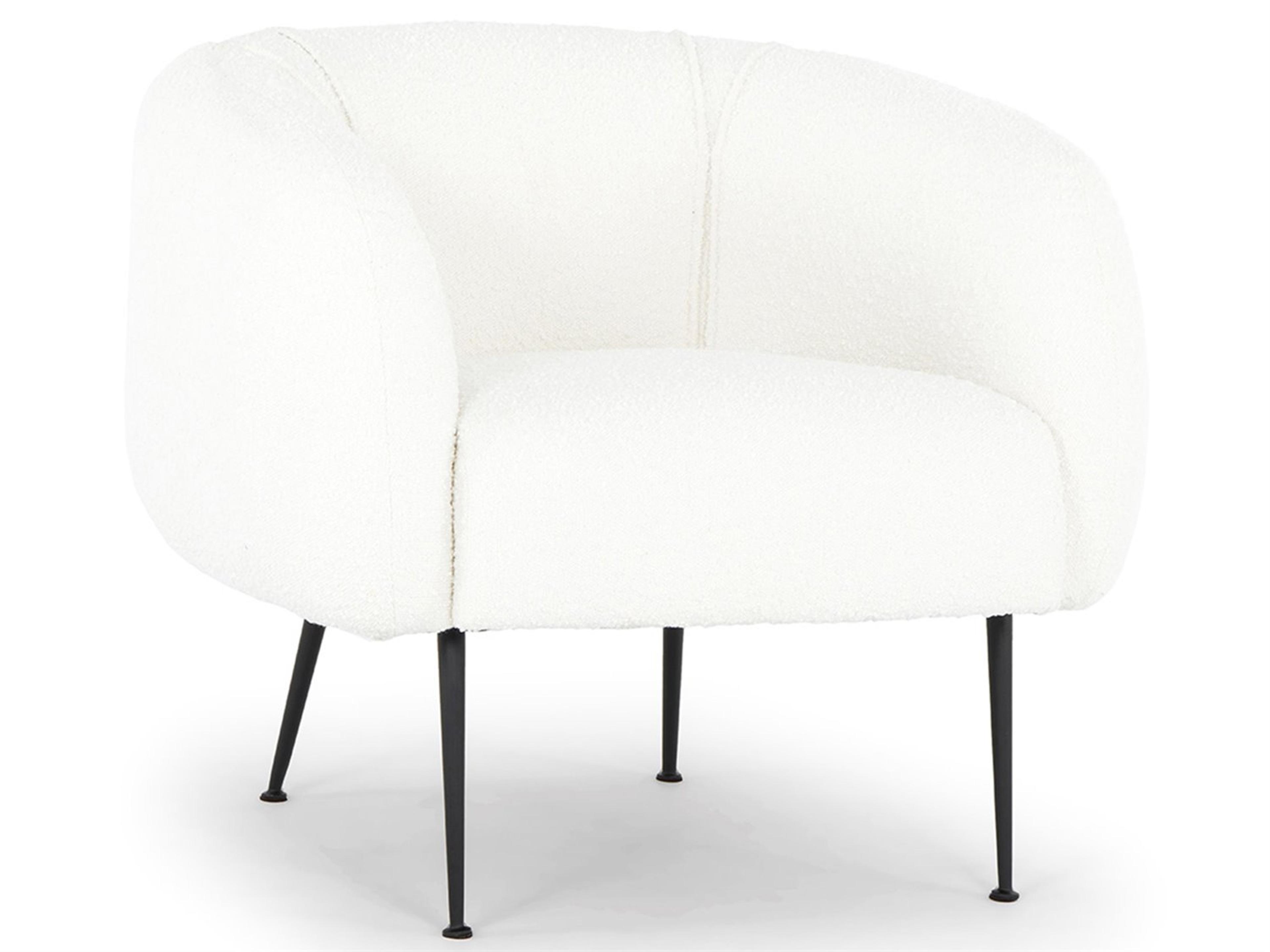 Urbia Metro White Fabric Accent Chair