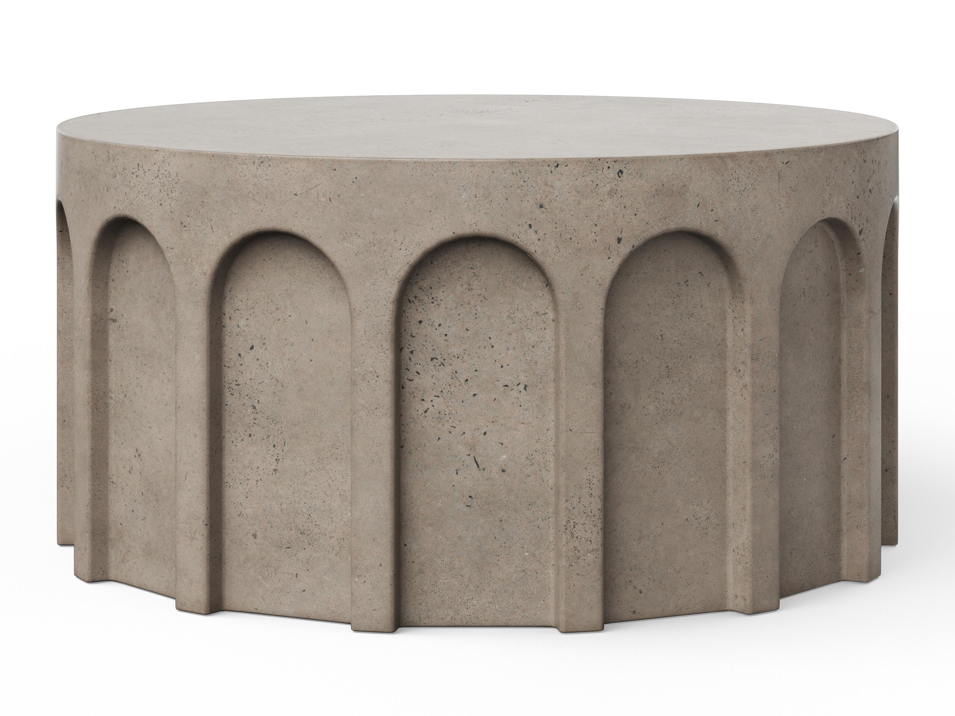 Urbia Outdoor Mixx Dark Grey Concrete Round Coffee Table