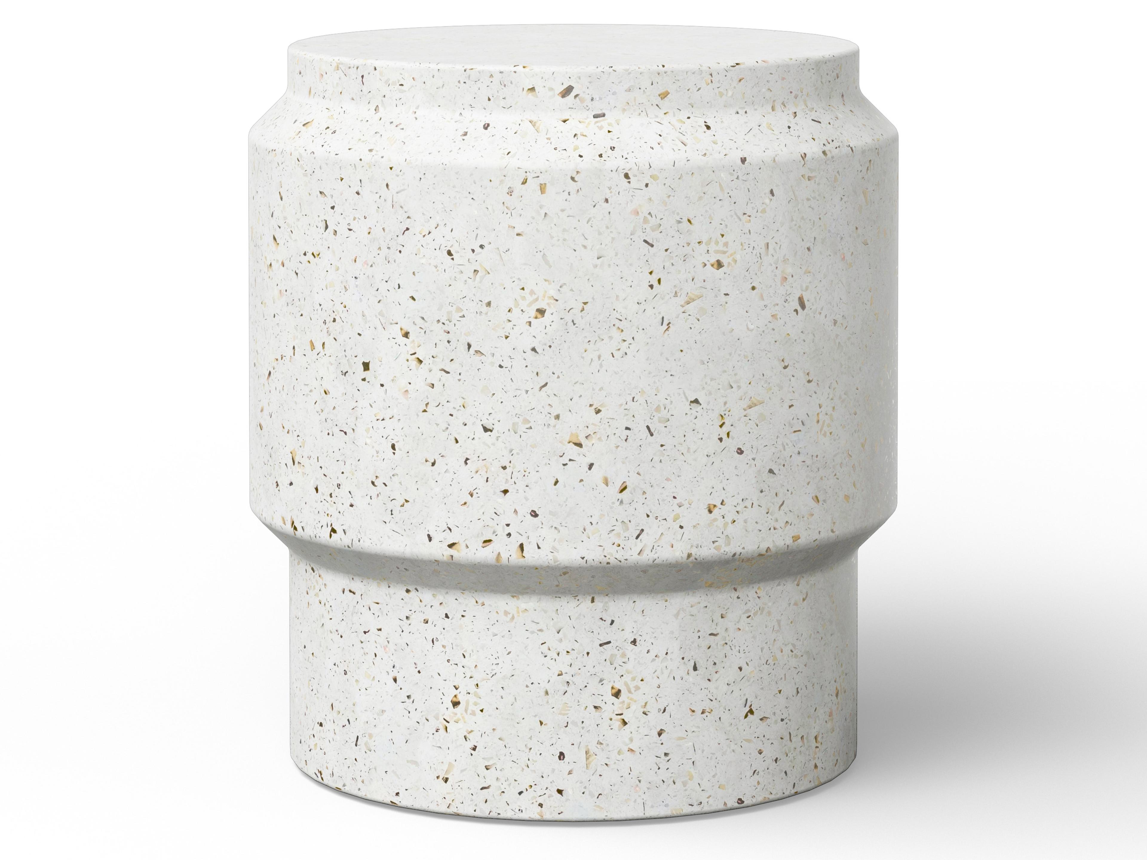 Urbia Outdoor Mixx Ivory Terrazzo Concrete Bar Stool