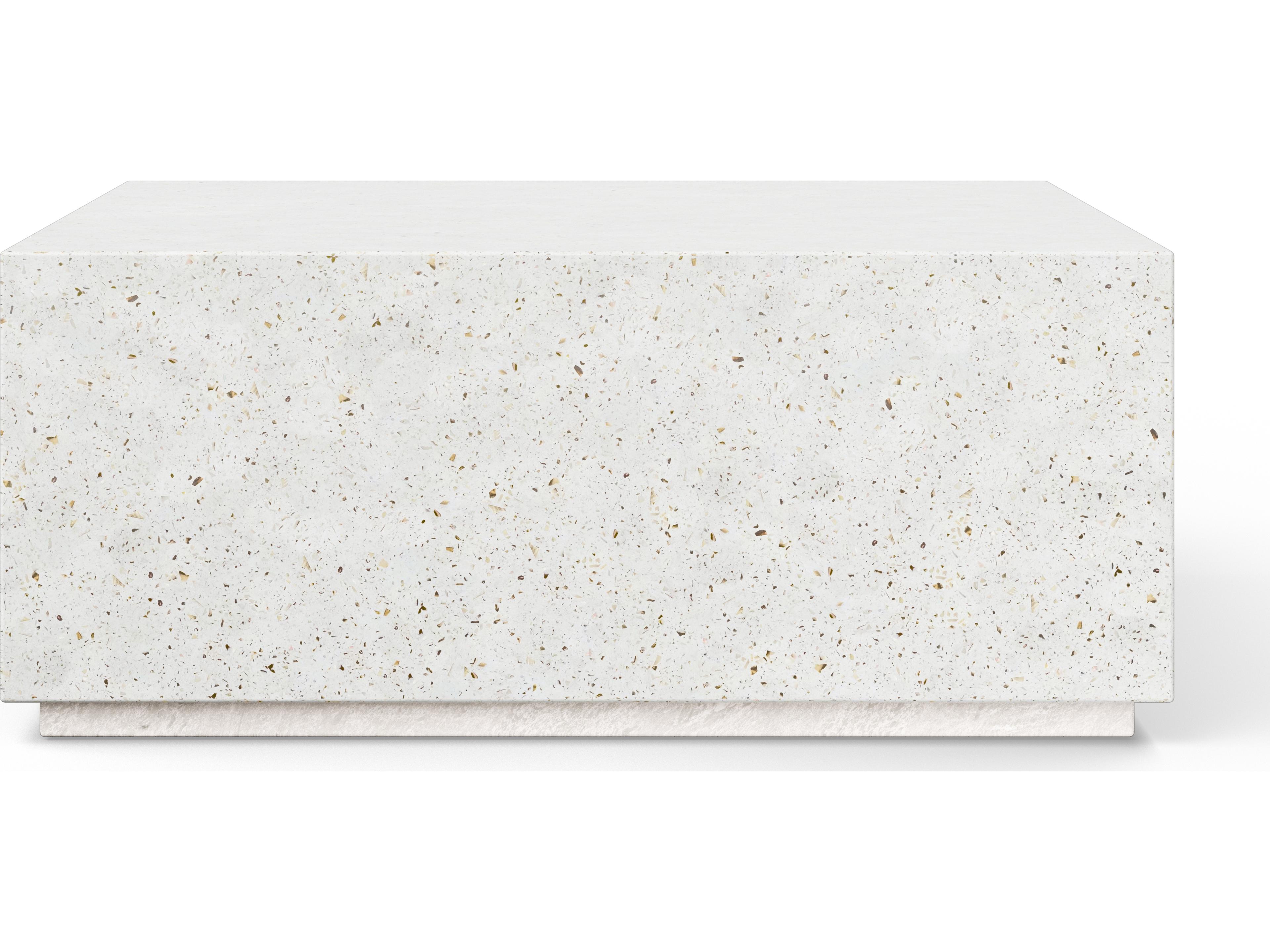 Urbia Outdoor Mixx Ivory Terrazzo Concrete Square Coffee Table