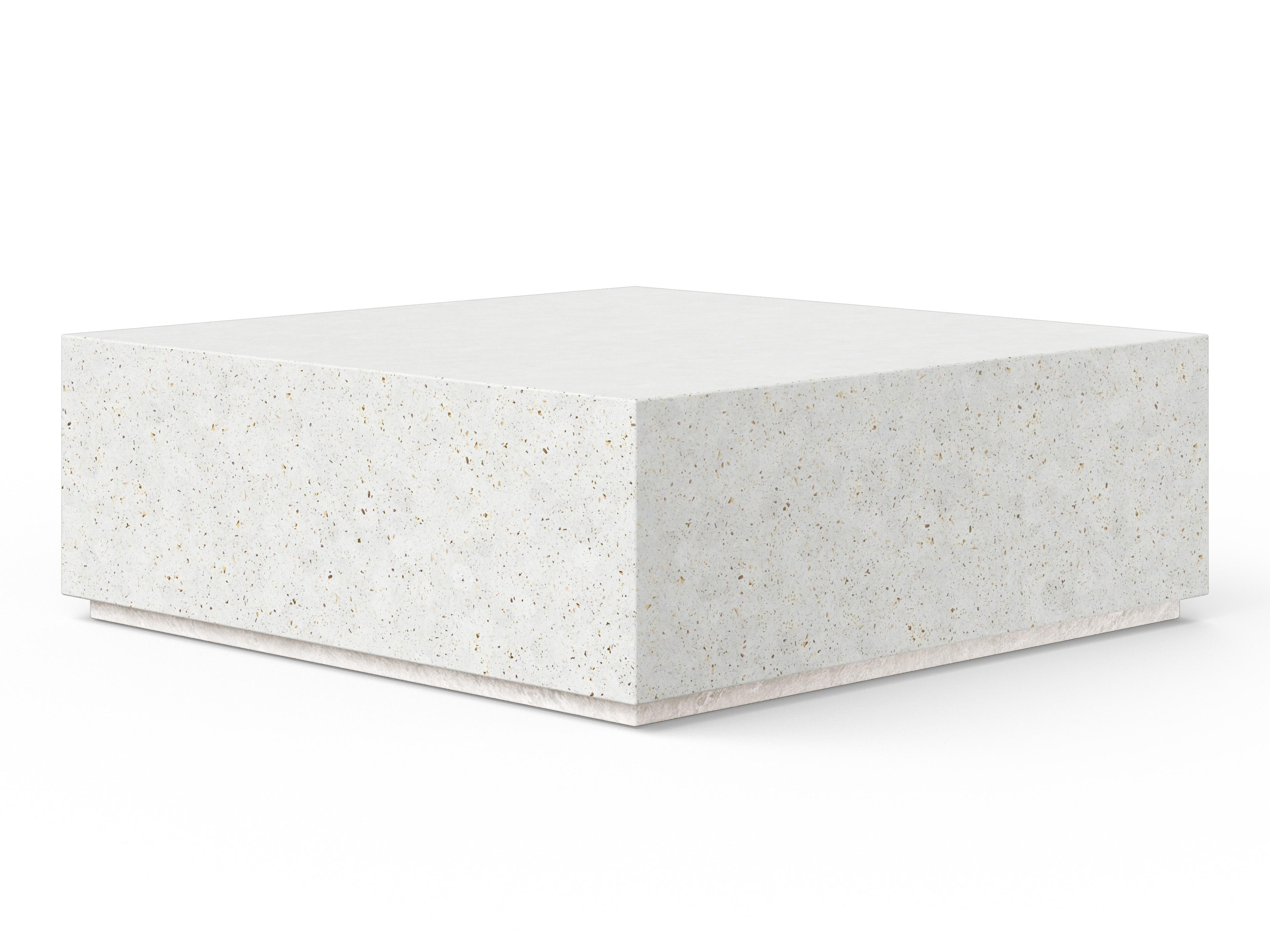Urbia Outdoor Mixx Ivory Terrazzo Concrete Square Coffee Table