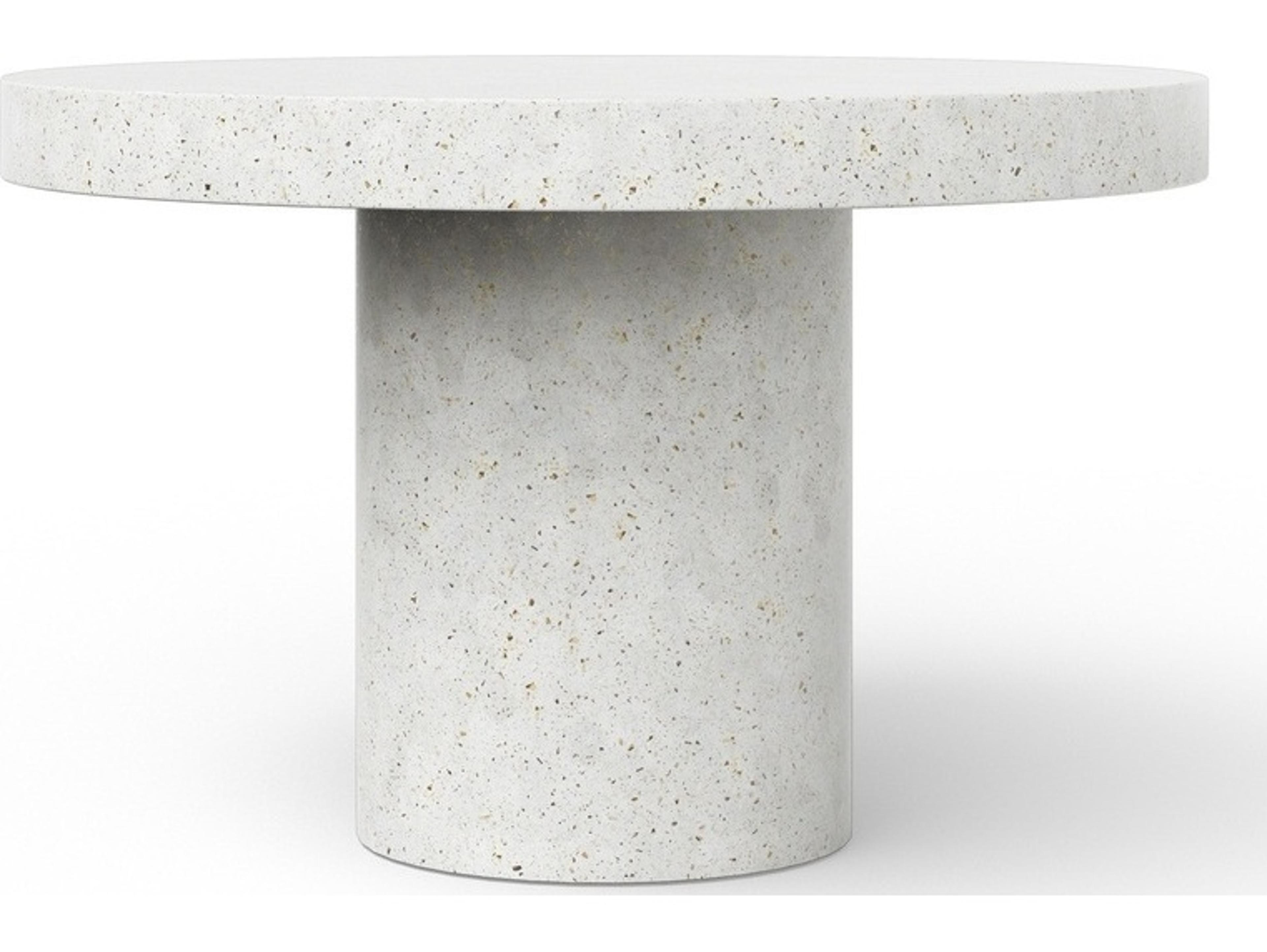 Urbia Outdoor Mixx Ivory Terrazzo Concrete Round Dining Table
