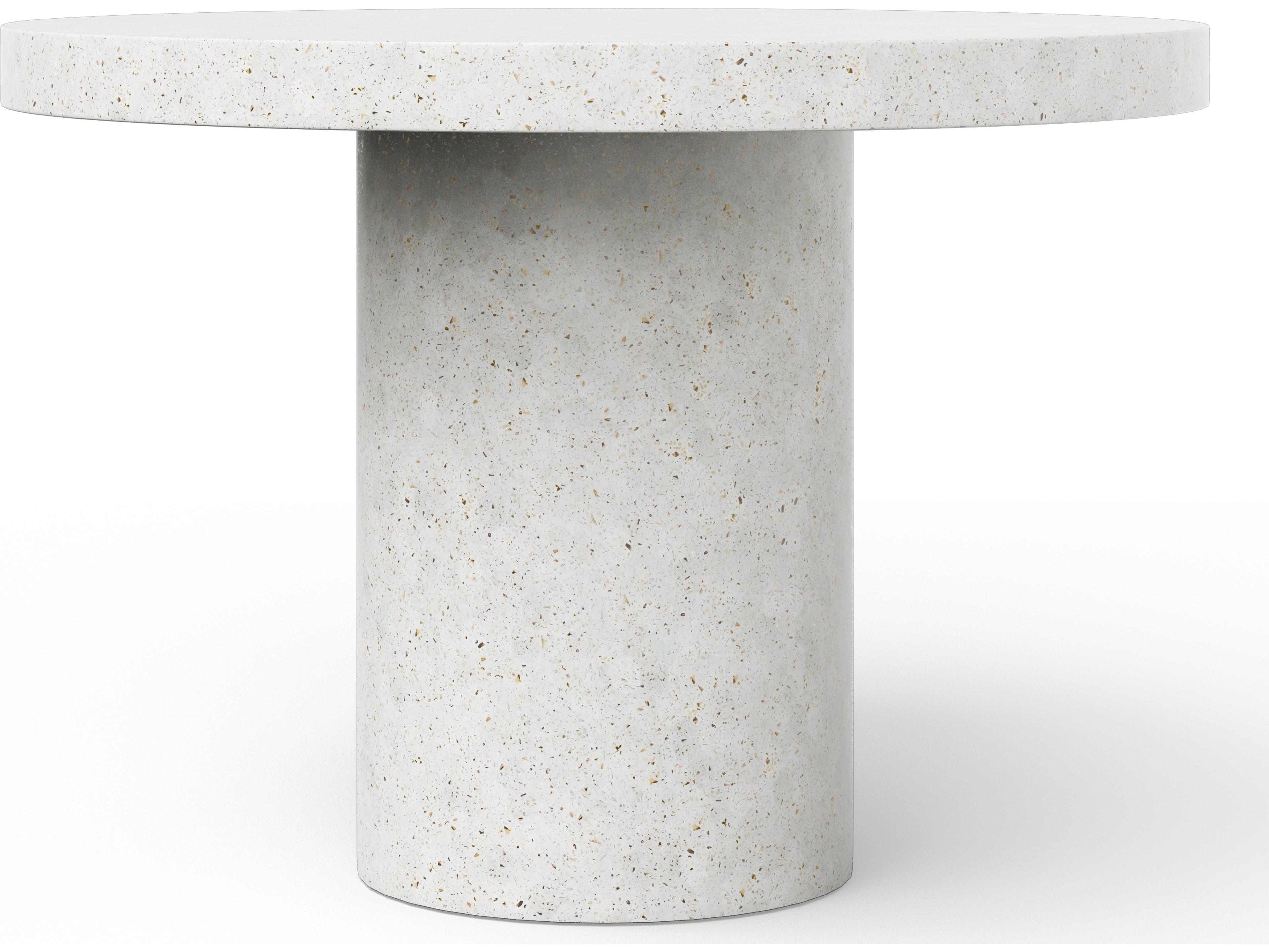 Urbia Outdoor Mixx Ivory Terrazzo Concrete Round Bar Table