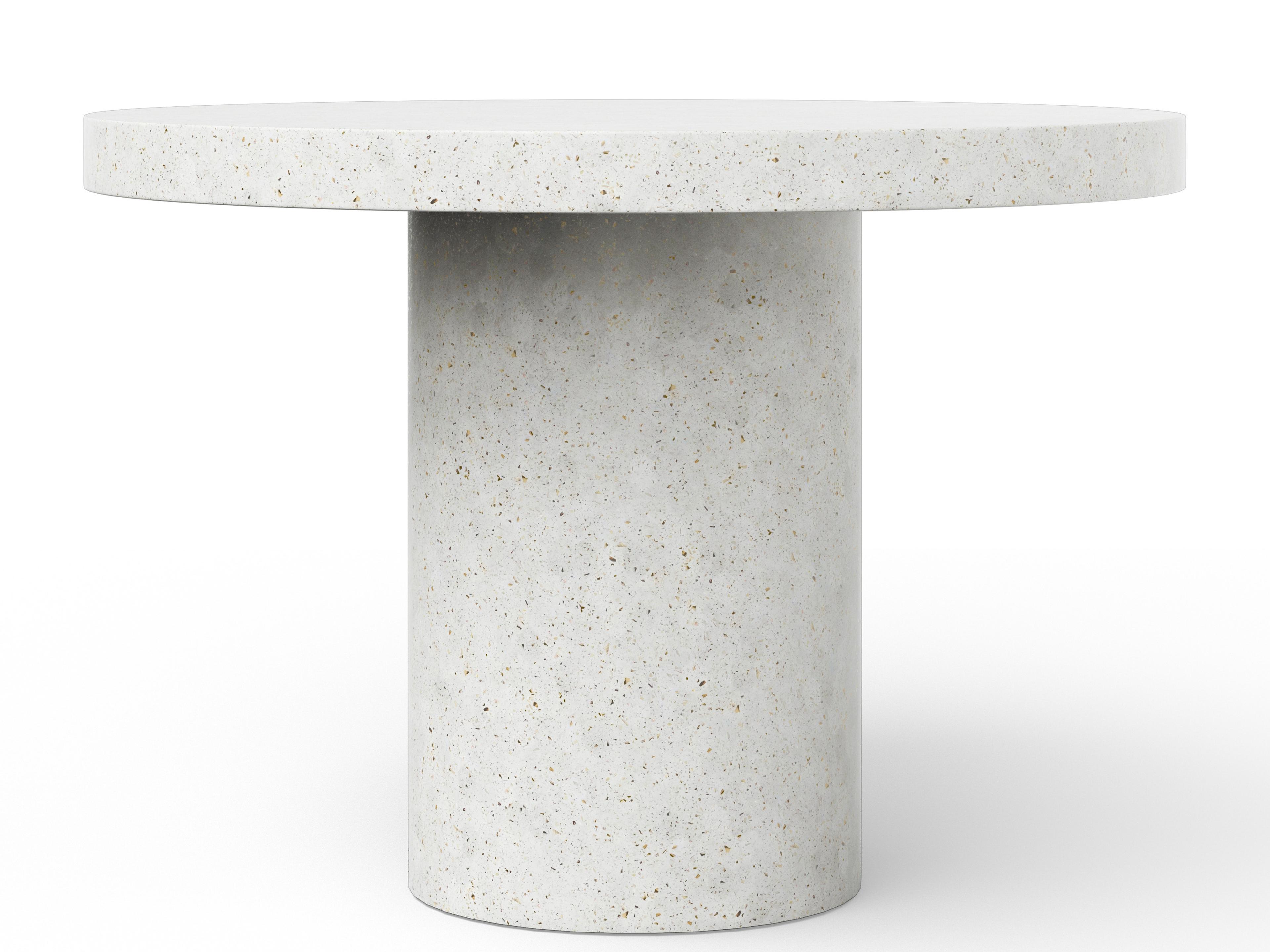 Urbia Outdoor Mixx Ivory Terrazzo Concrete Round Bar Table