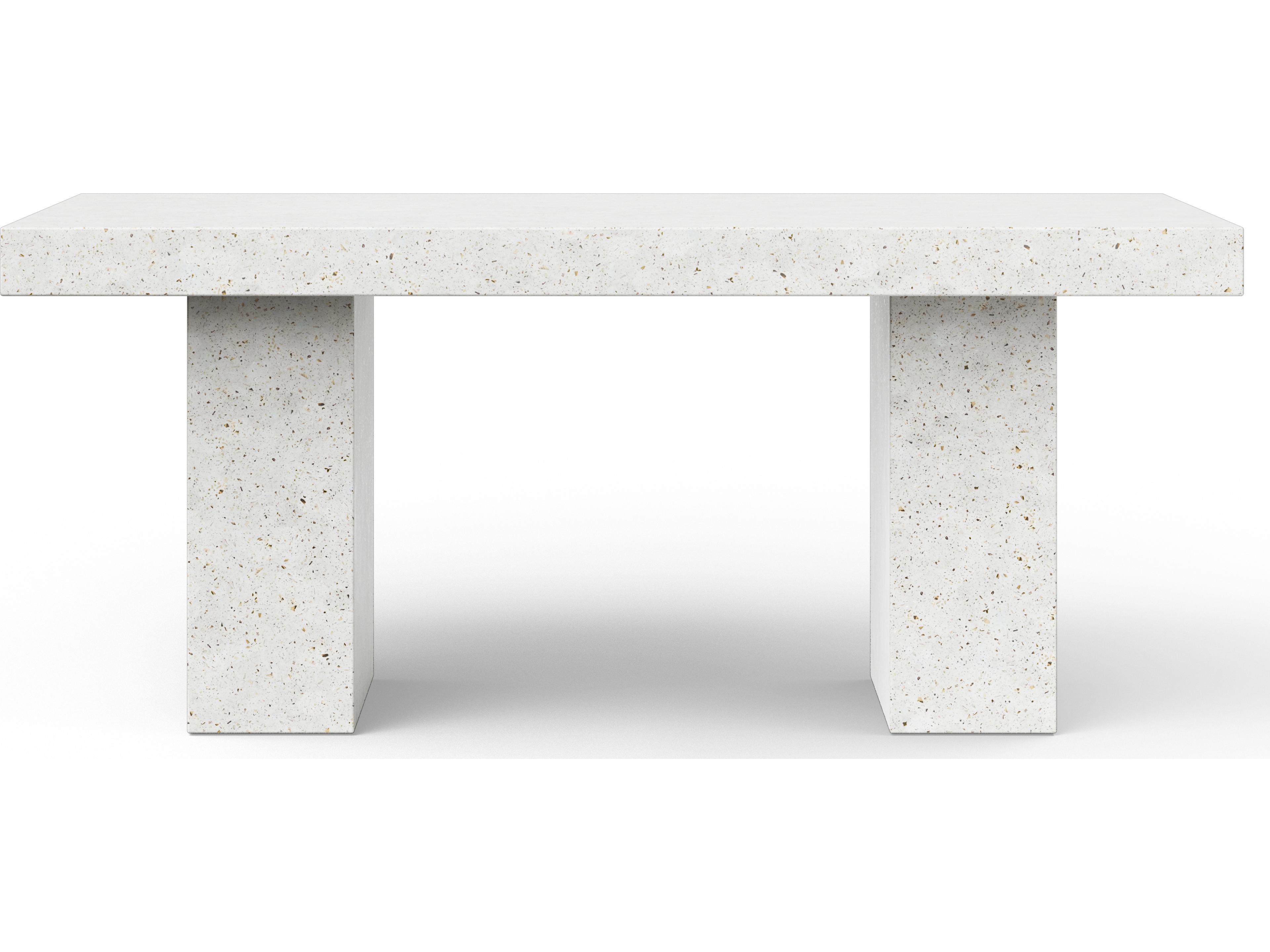 Urbia Outdoor Mixx Ivory Terrazzo Concrete Rectangular Dining Table