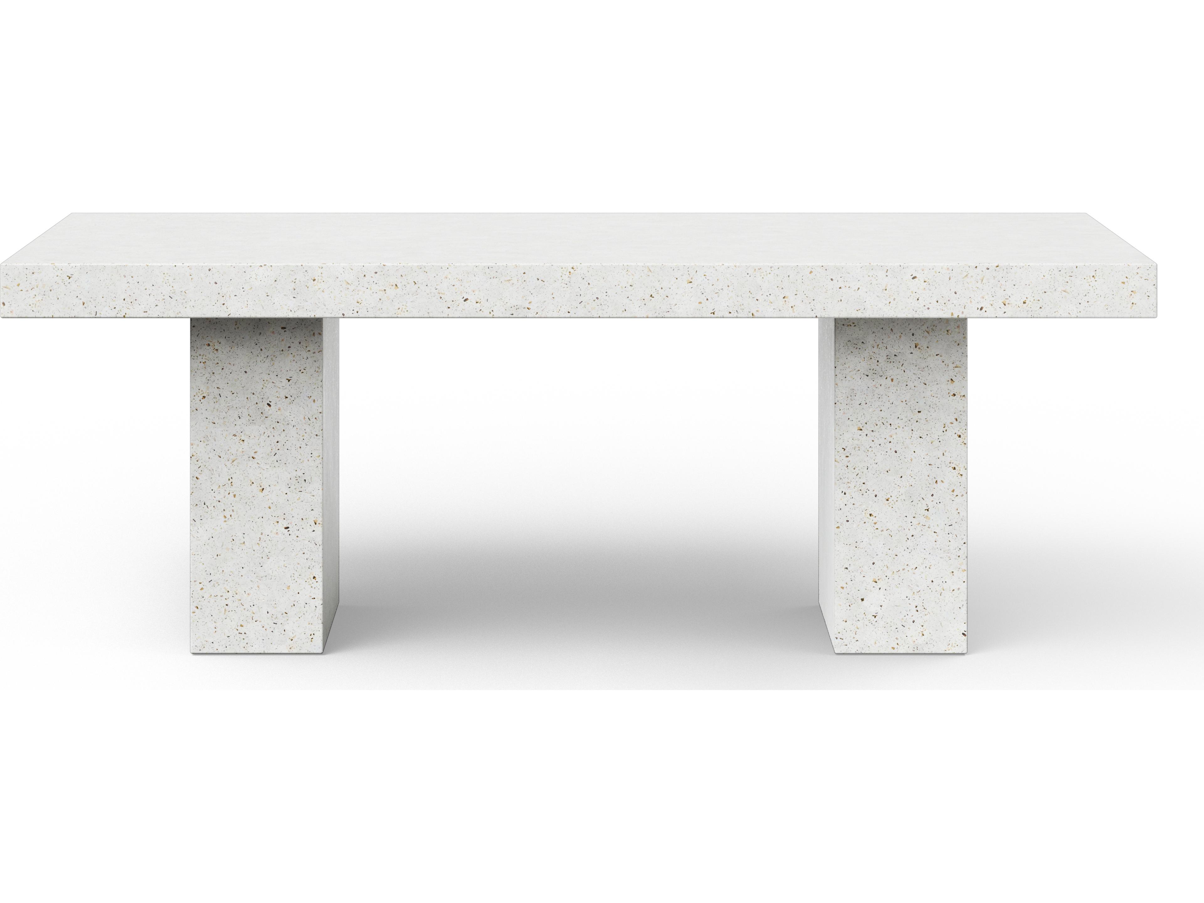 Urbia Outdoor Mixx Ivory Terrazzo Concrete Rectangular Dining Table