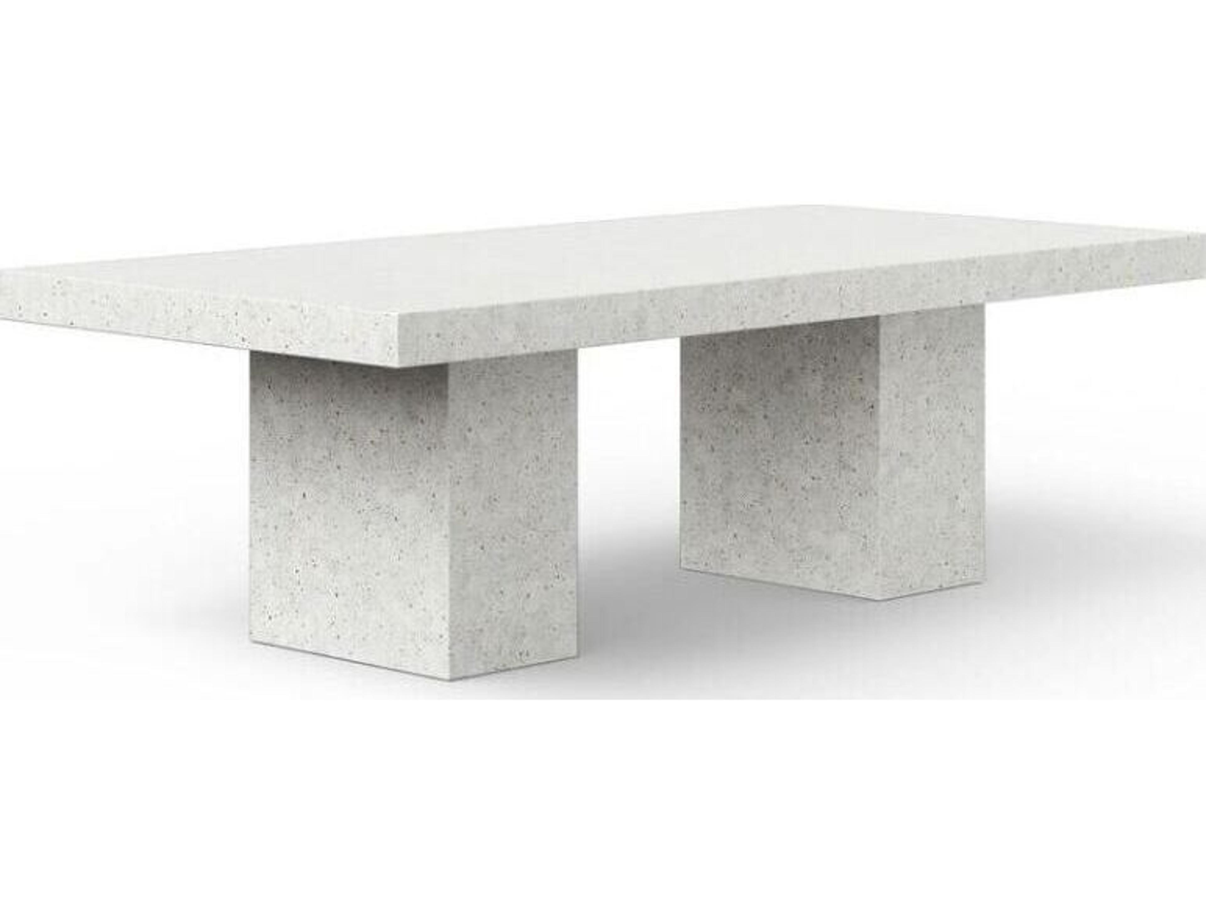 Urbia Outdoor Mixx Ivory Terrazzo Concrete Rectangular Bar Table