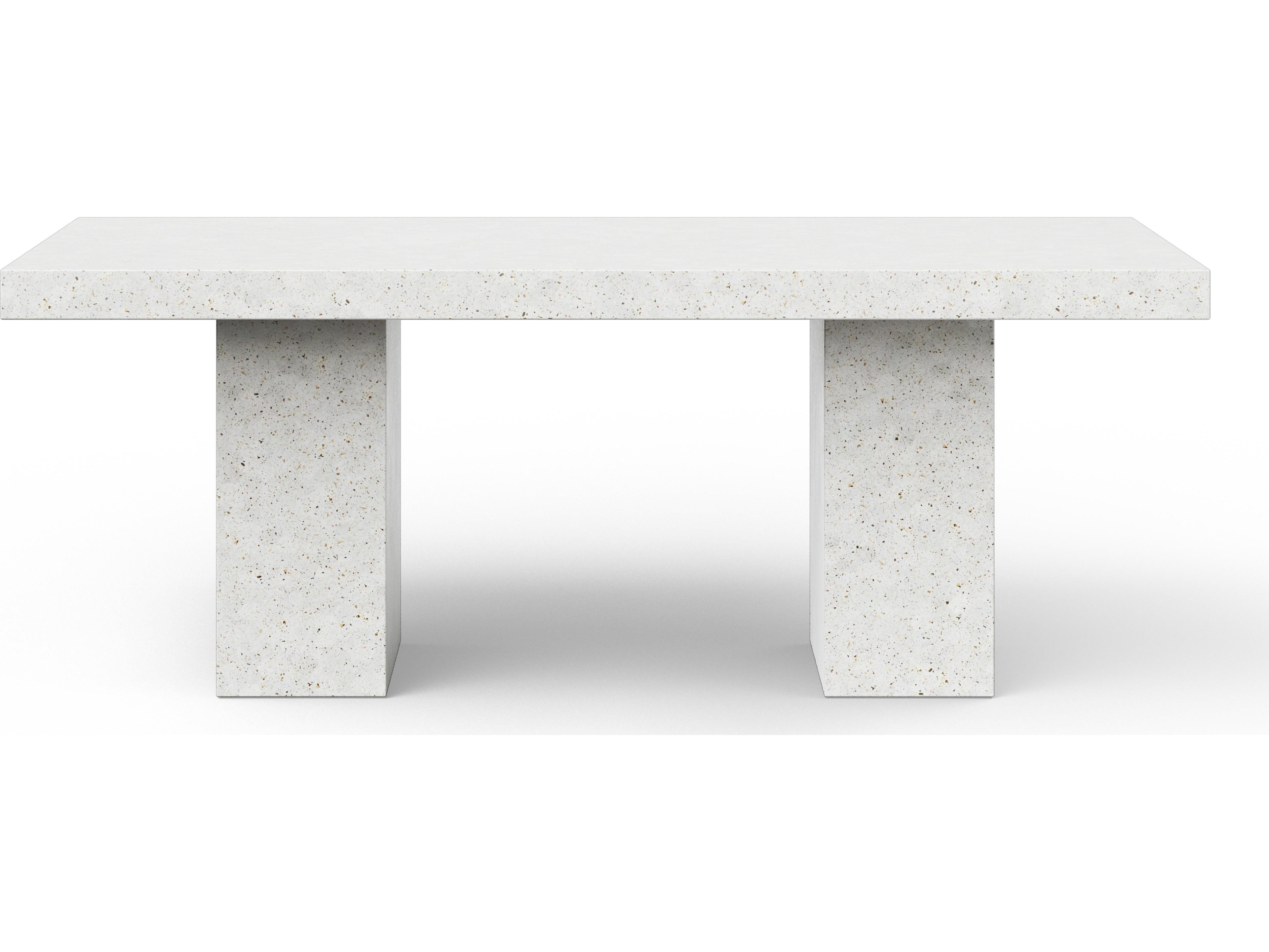 Urbia Outdoor Mixx Ivory Terrazzo Concrete Rectangular Counter Table