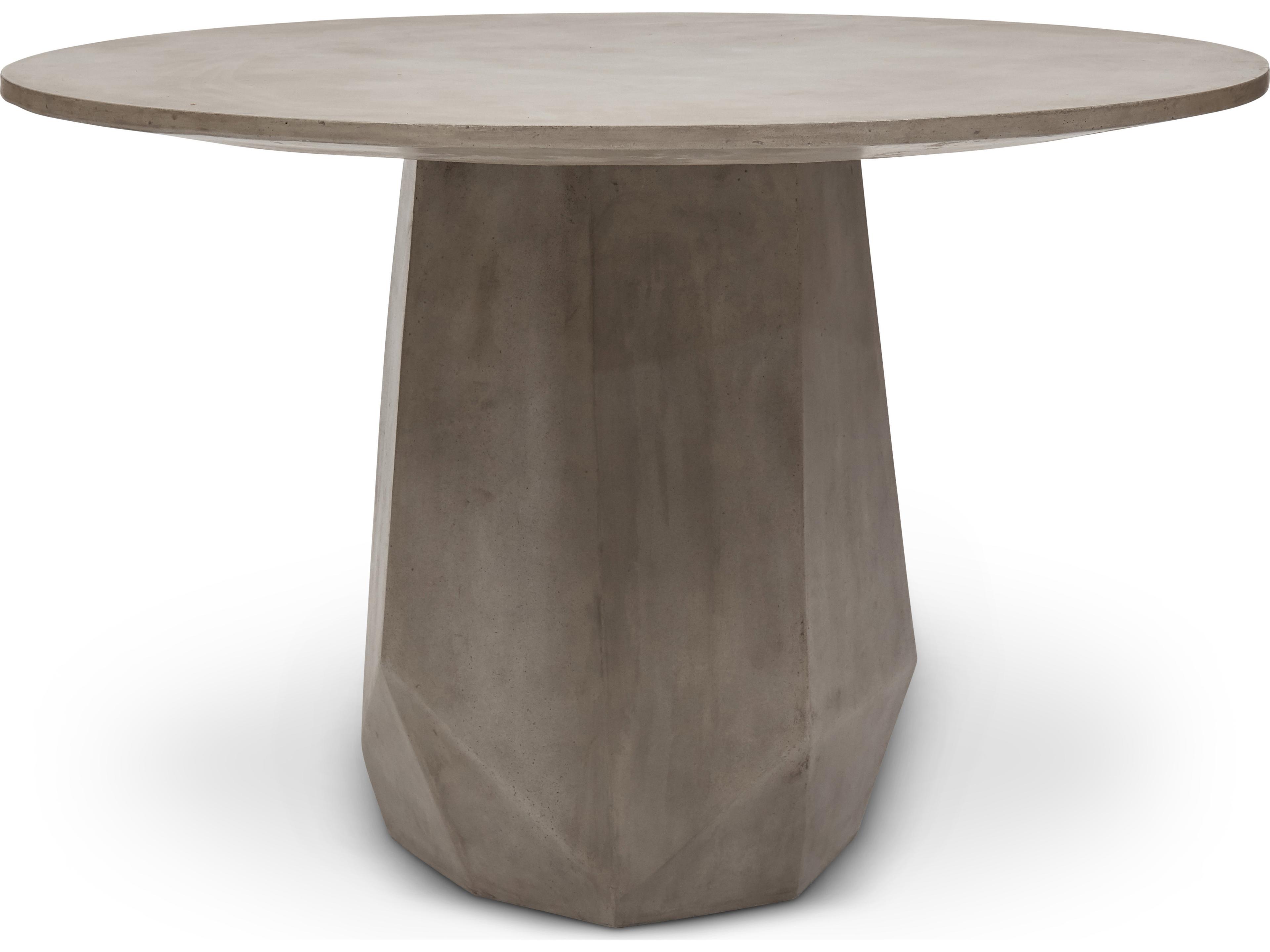Mixx Dark Grey Concrete Round Dining Table