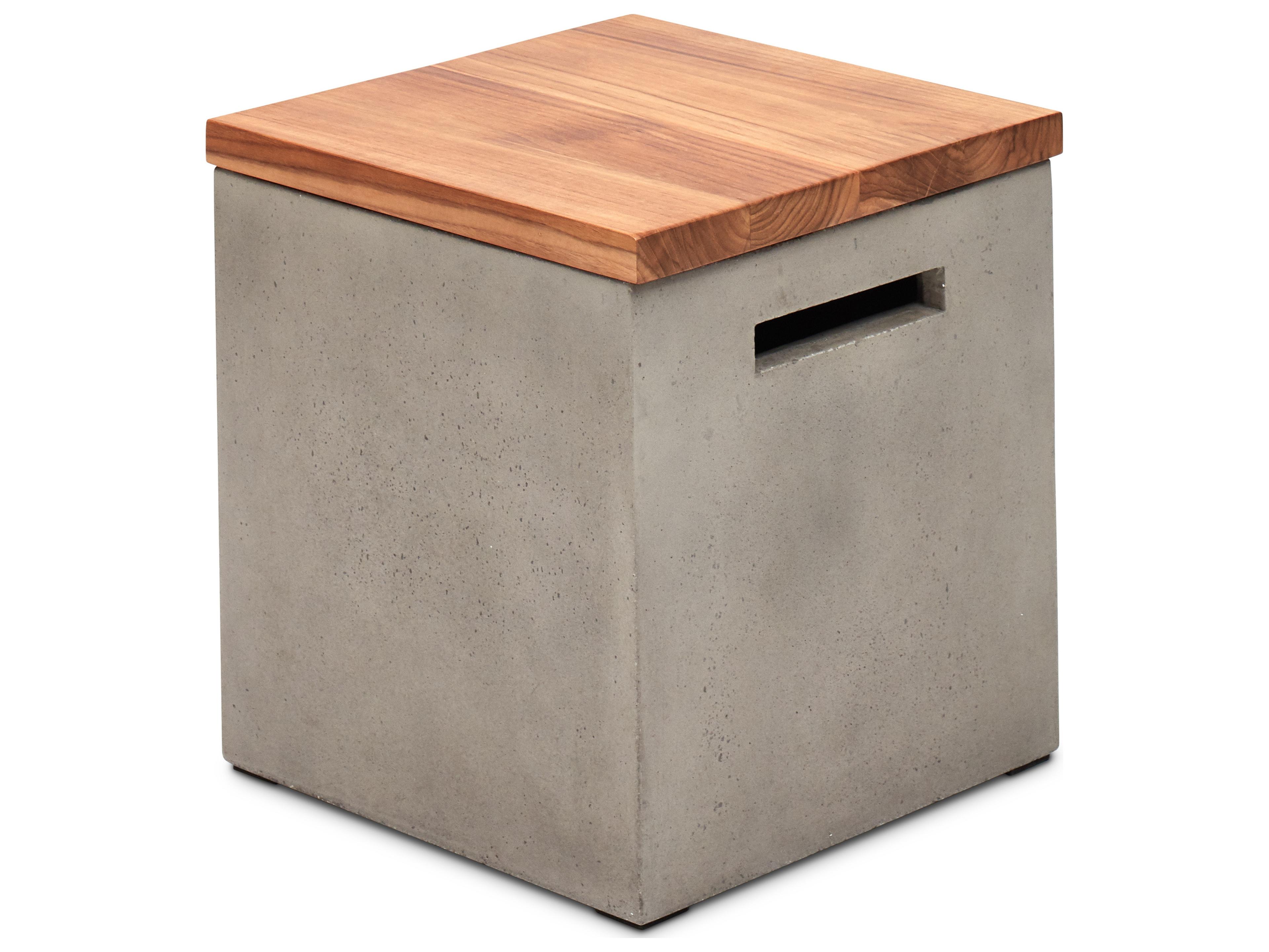 Urbia Outdoor Slat Dark Grey Stool