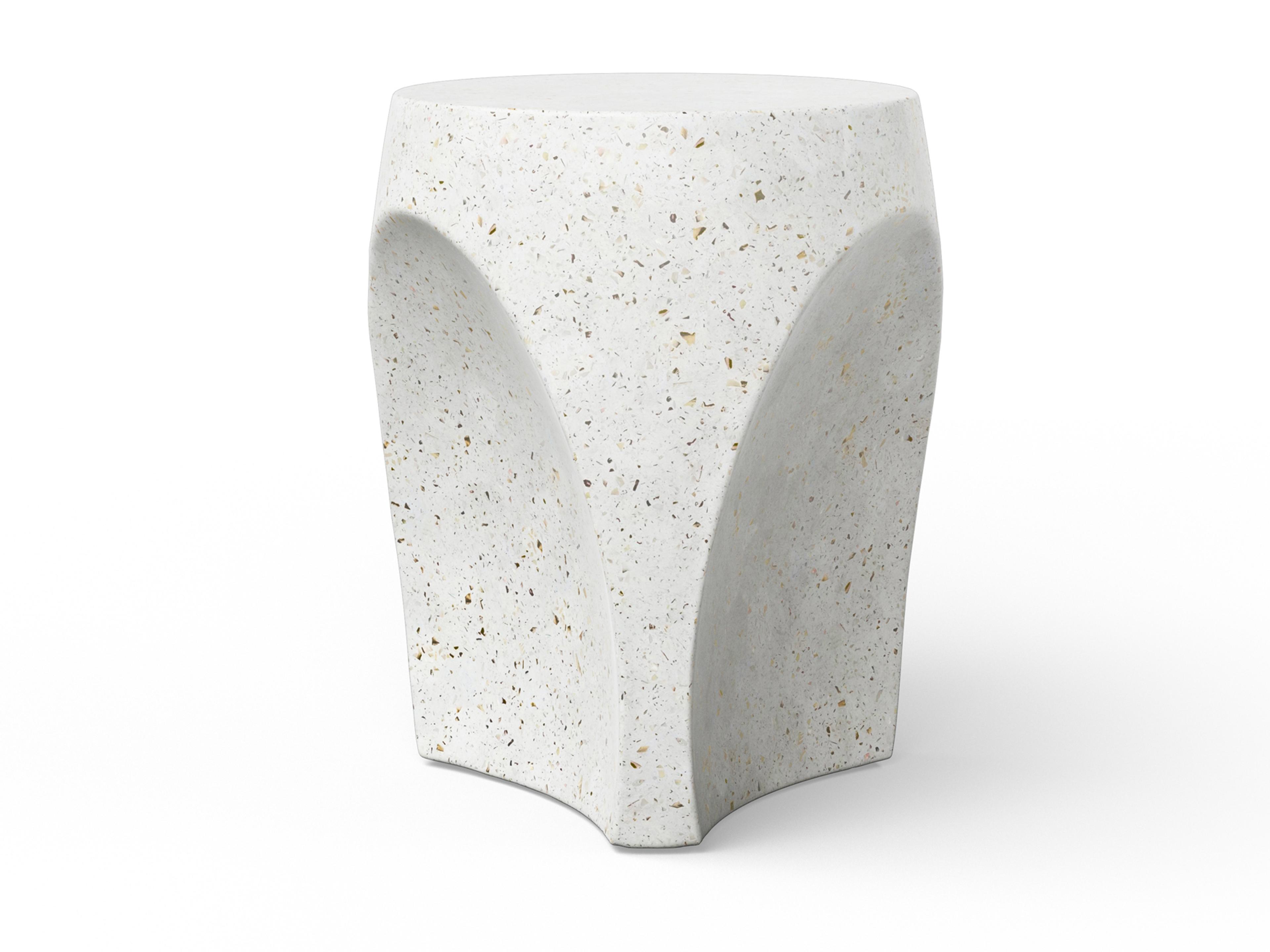 Urbia Outdoor Mixx Ivory Terrazzo Concrete Bar Stool