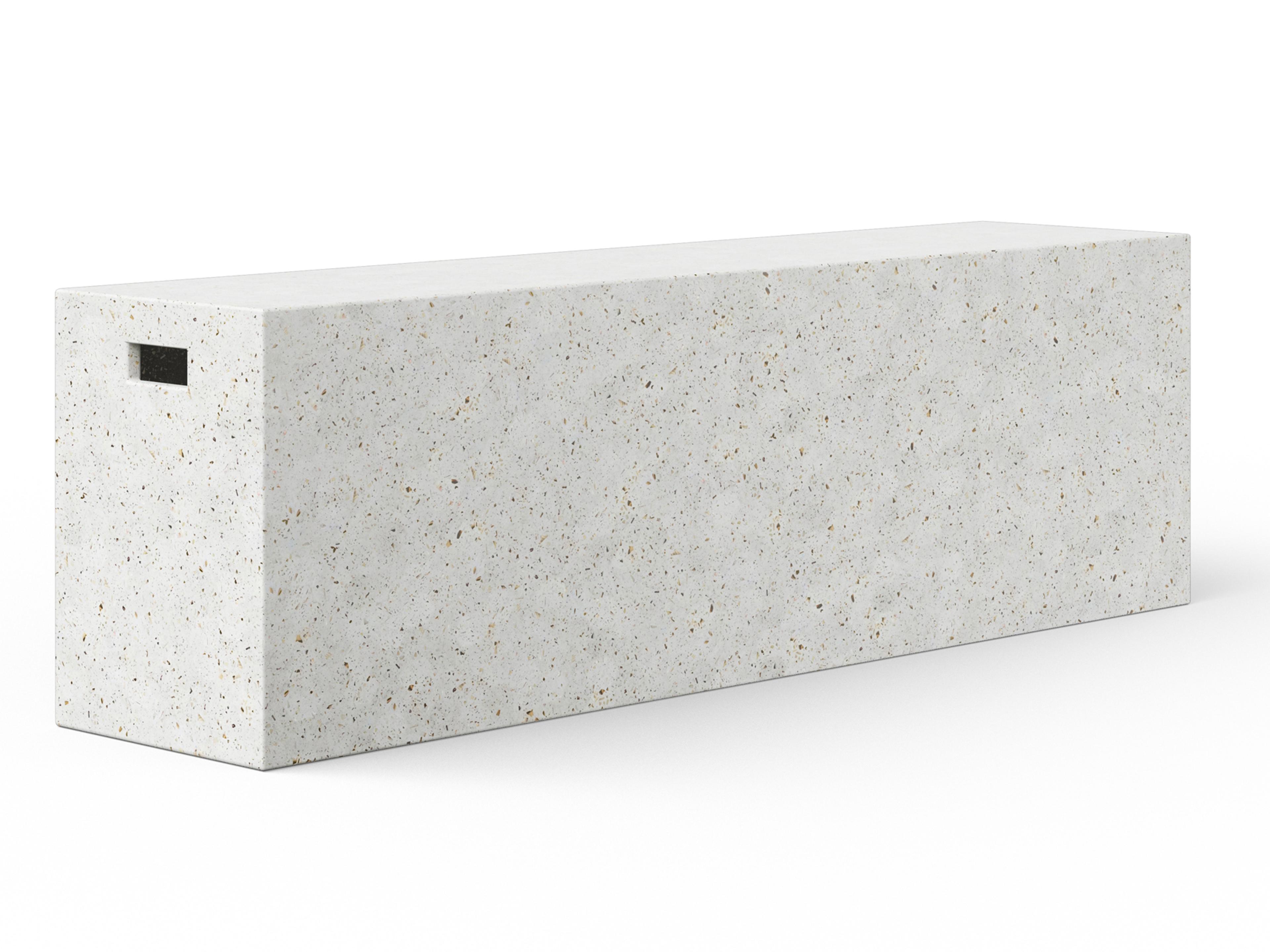 Urbia Outdoor Mixx Ivory Terrazzo Concrete Bench