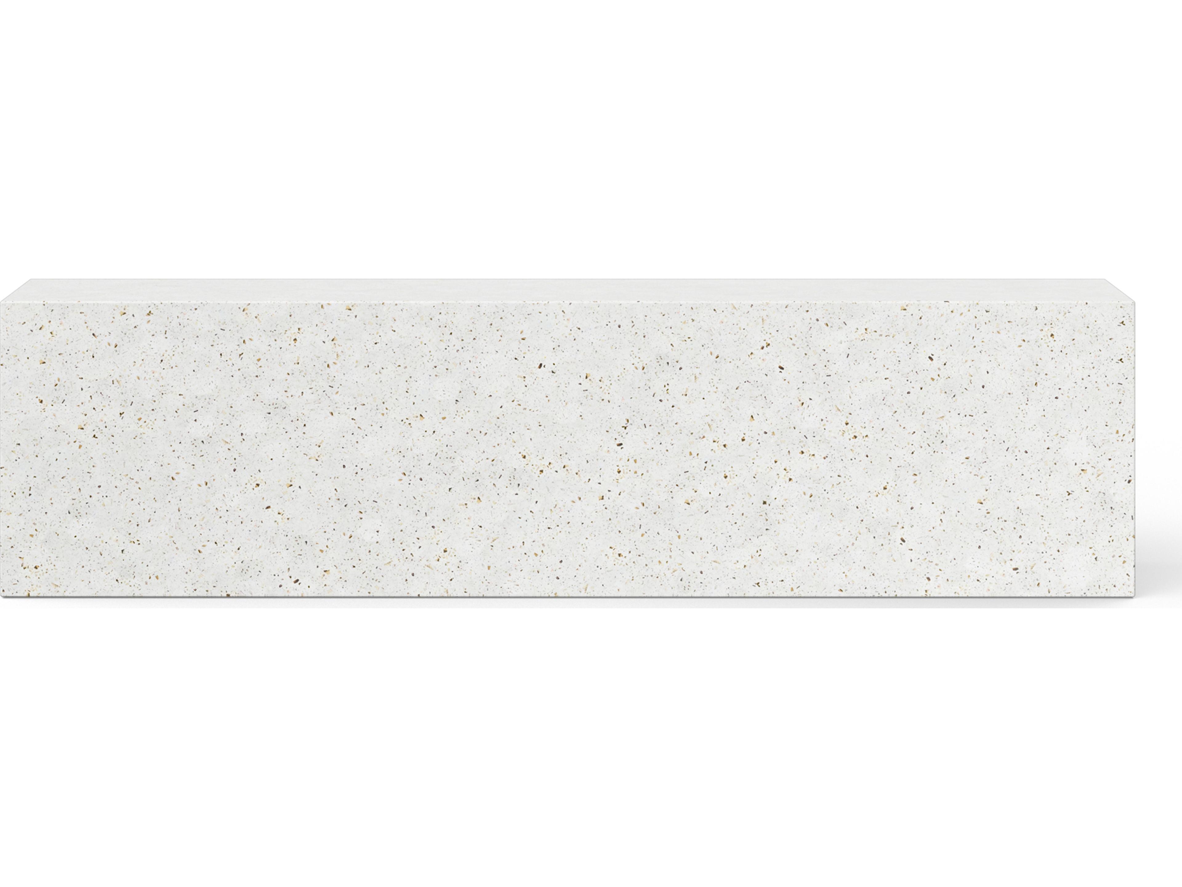Urbia Outdoor Mixx Ivory Terrazzo Concrete Bench