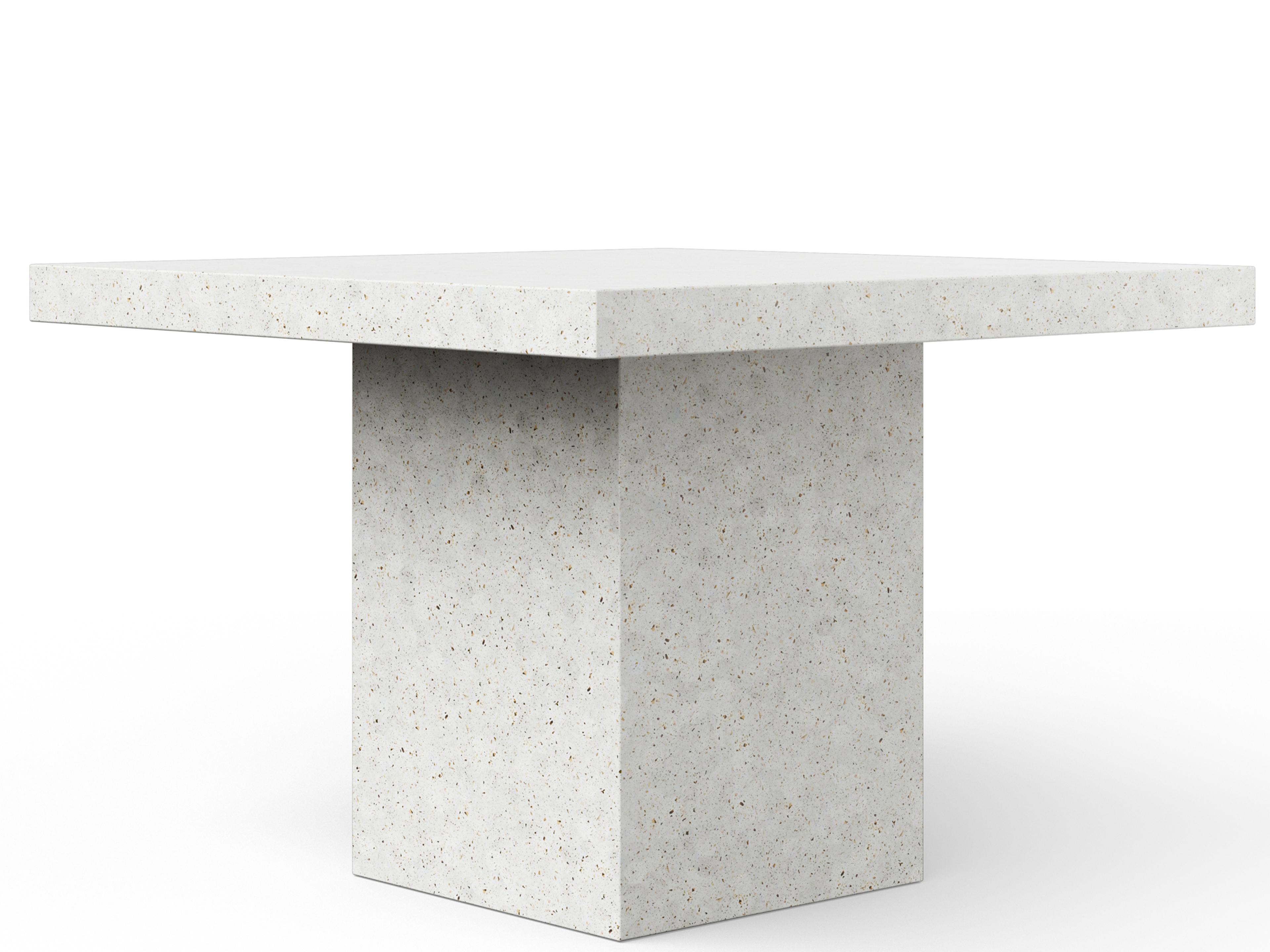 Urbia Outdoor Mixx Ivory Terrazzo Concrete Square Bar Table