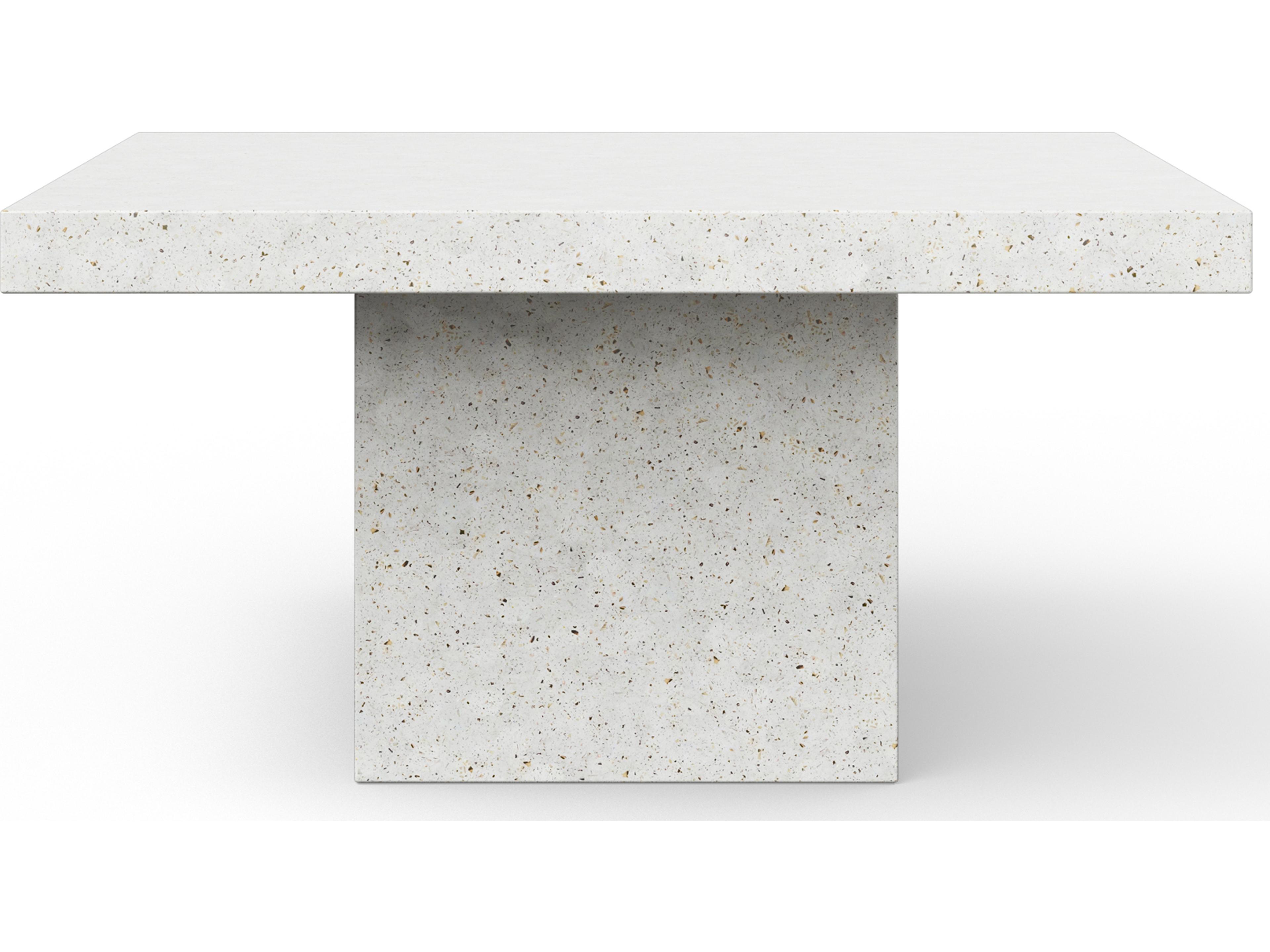 Urbia Outdoor Mixx Ivory Terrazzo Concrete Square Dining Table