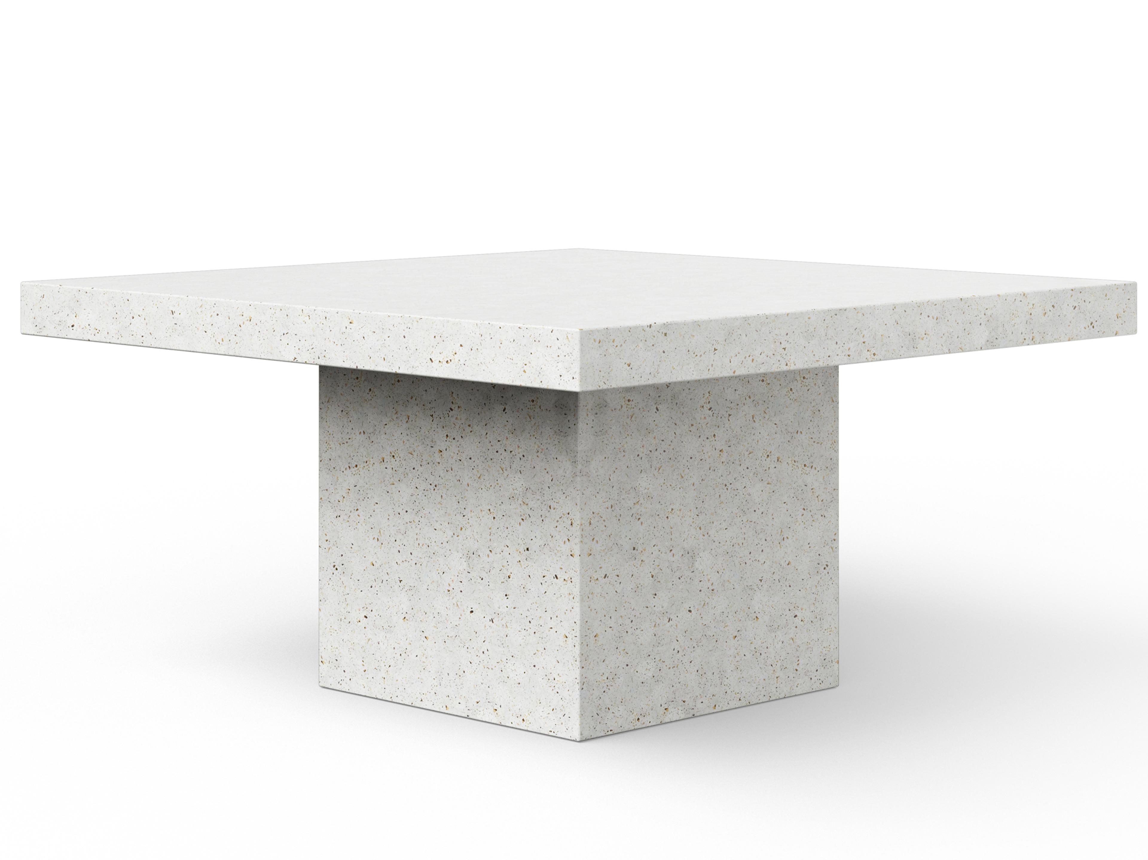 Urbia Outdoor Mixx Ivory Terrazzo Concrete Square Dining Table