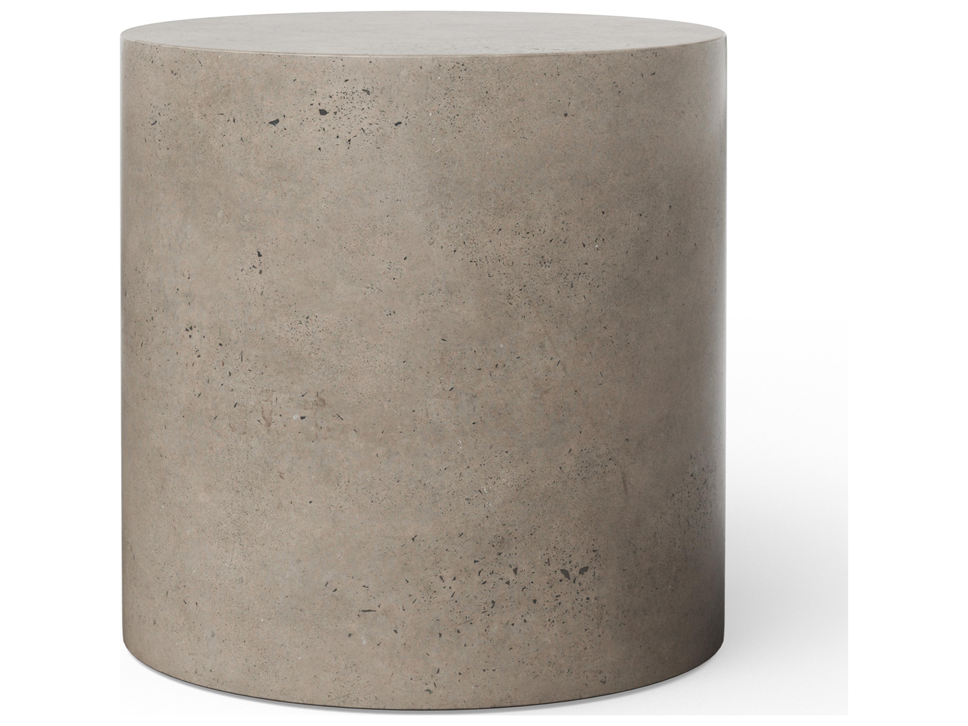 Urbia Outdoor Mixx Dark Grey Concrete Round End Table