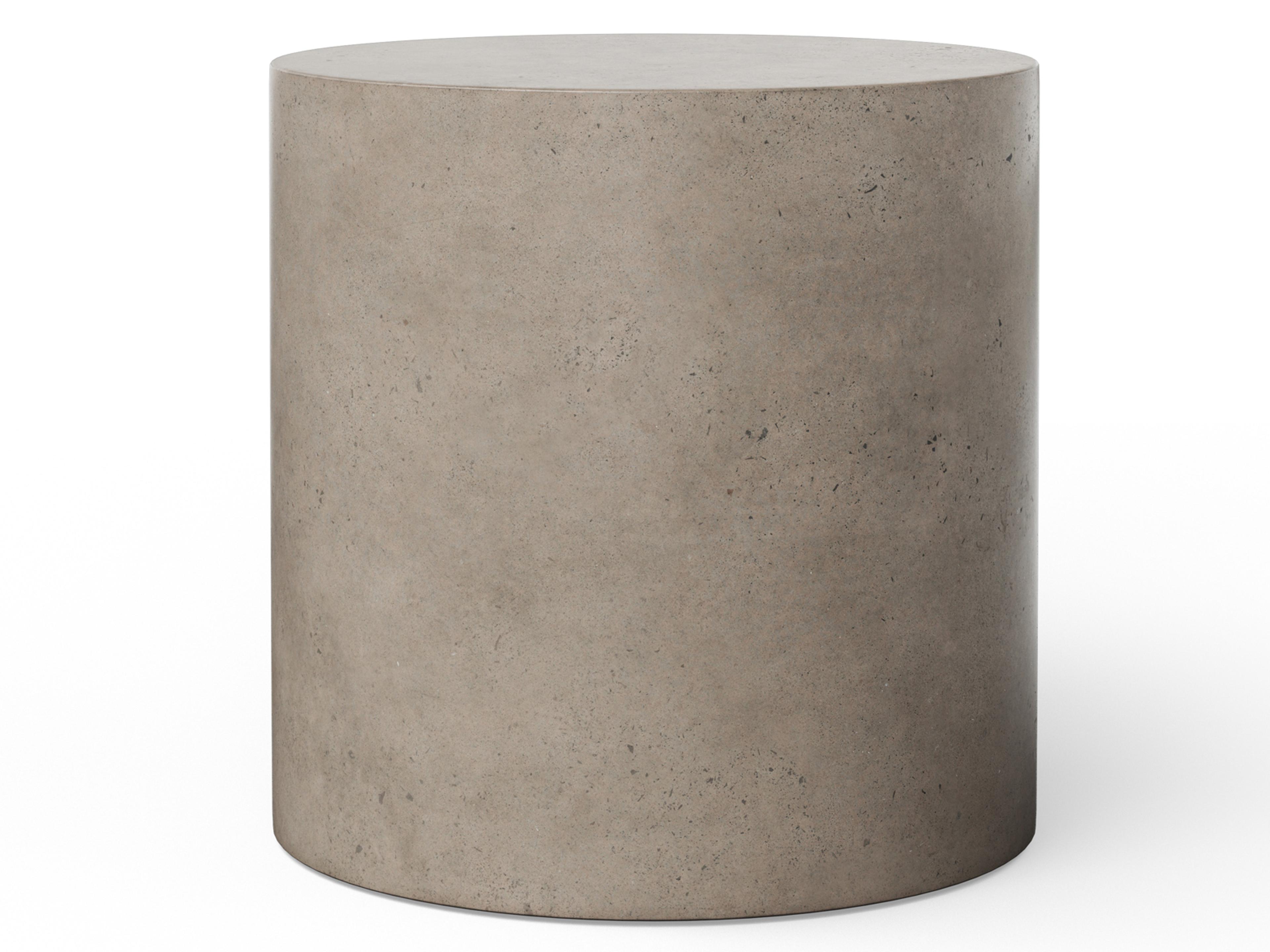 Urbia Outdoor Mixx Dark Grey Concrete Round End Table