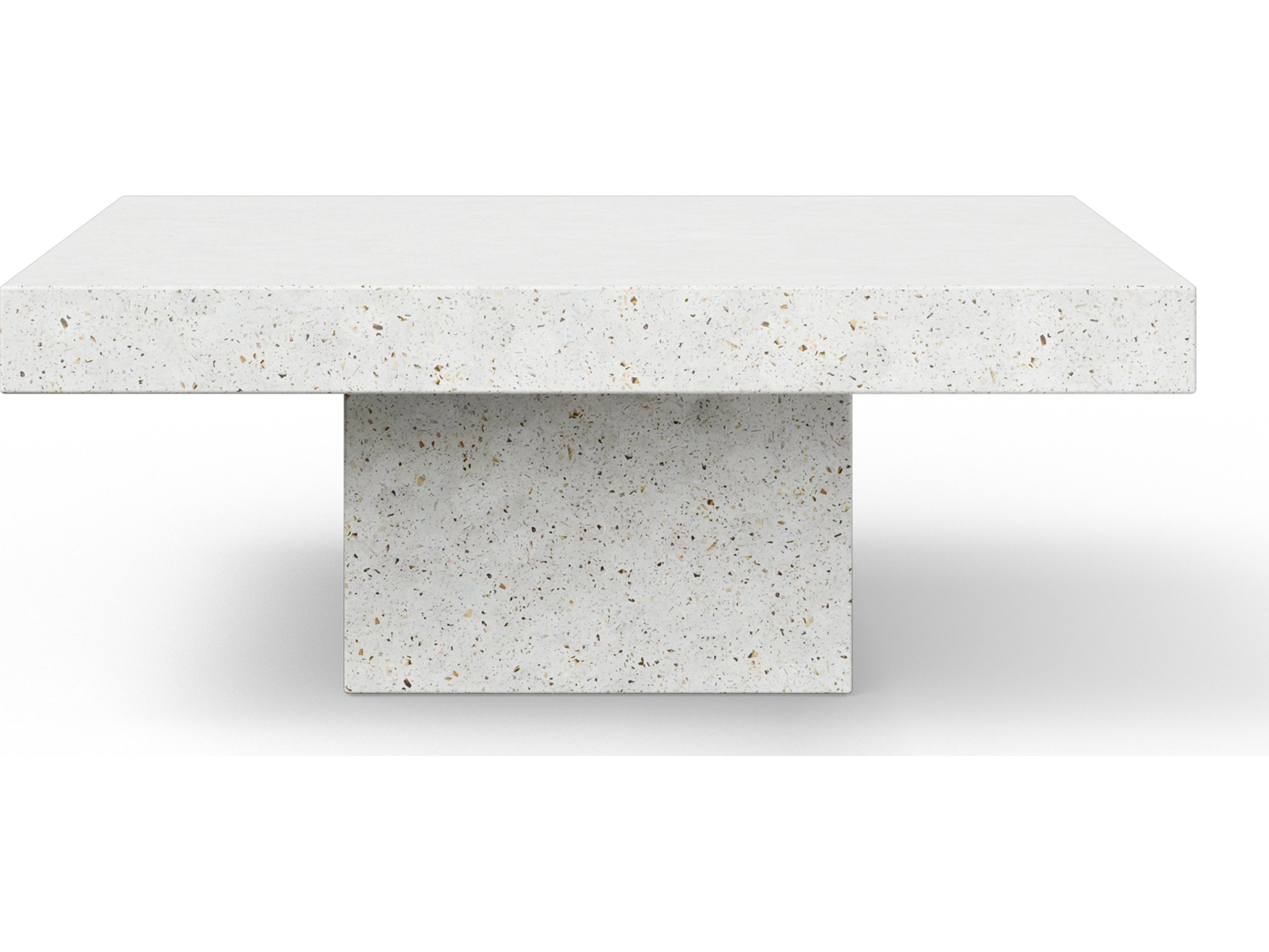 Urbia Outdoor Mixx Ivory Terrazzo Concrete Square Coffee Table