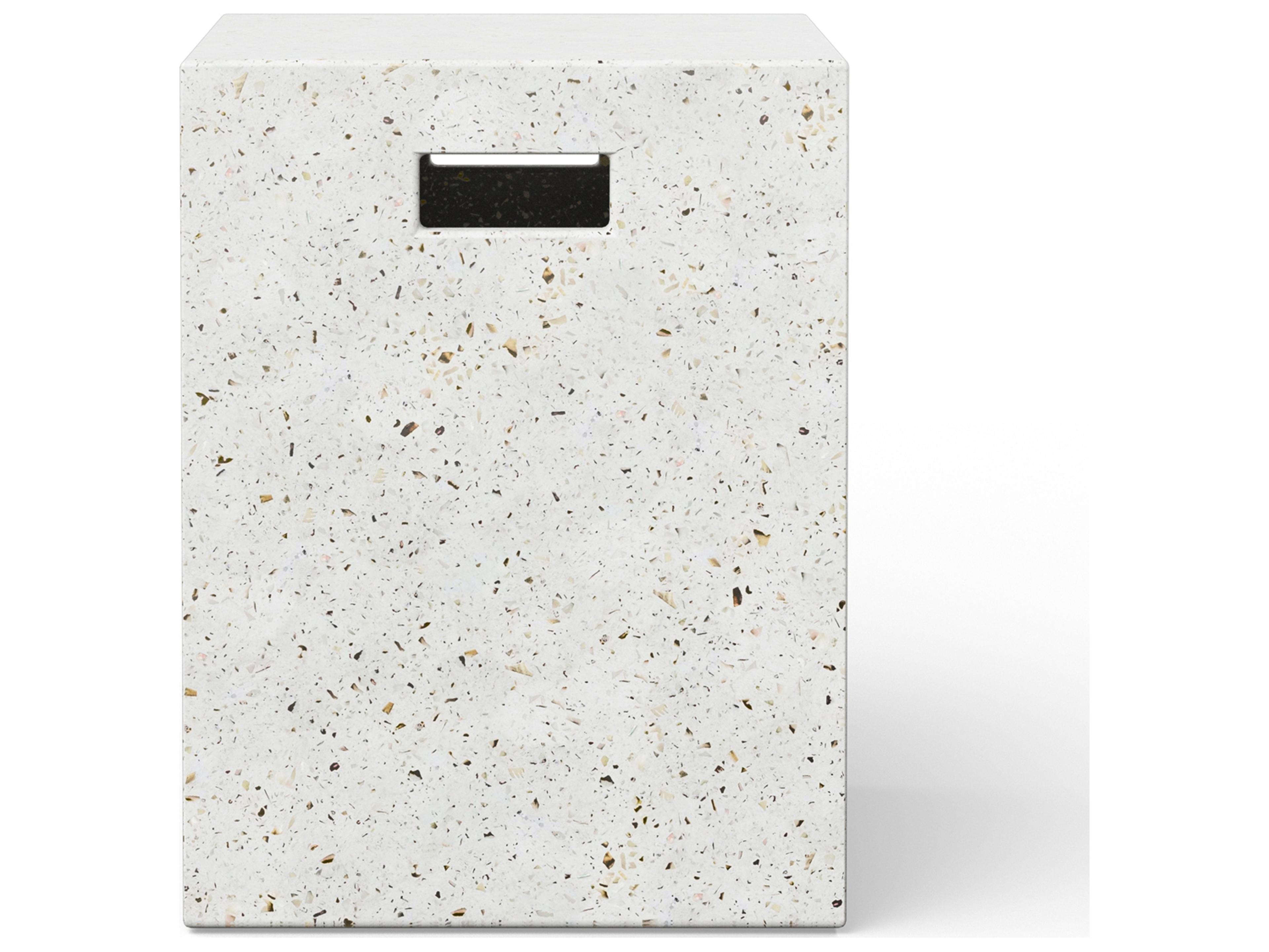 Urbia Outdoor Mixx Ivory Terrazzo Concrete Bar Stool