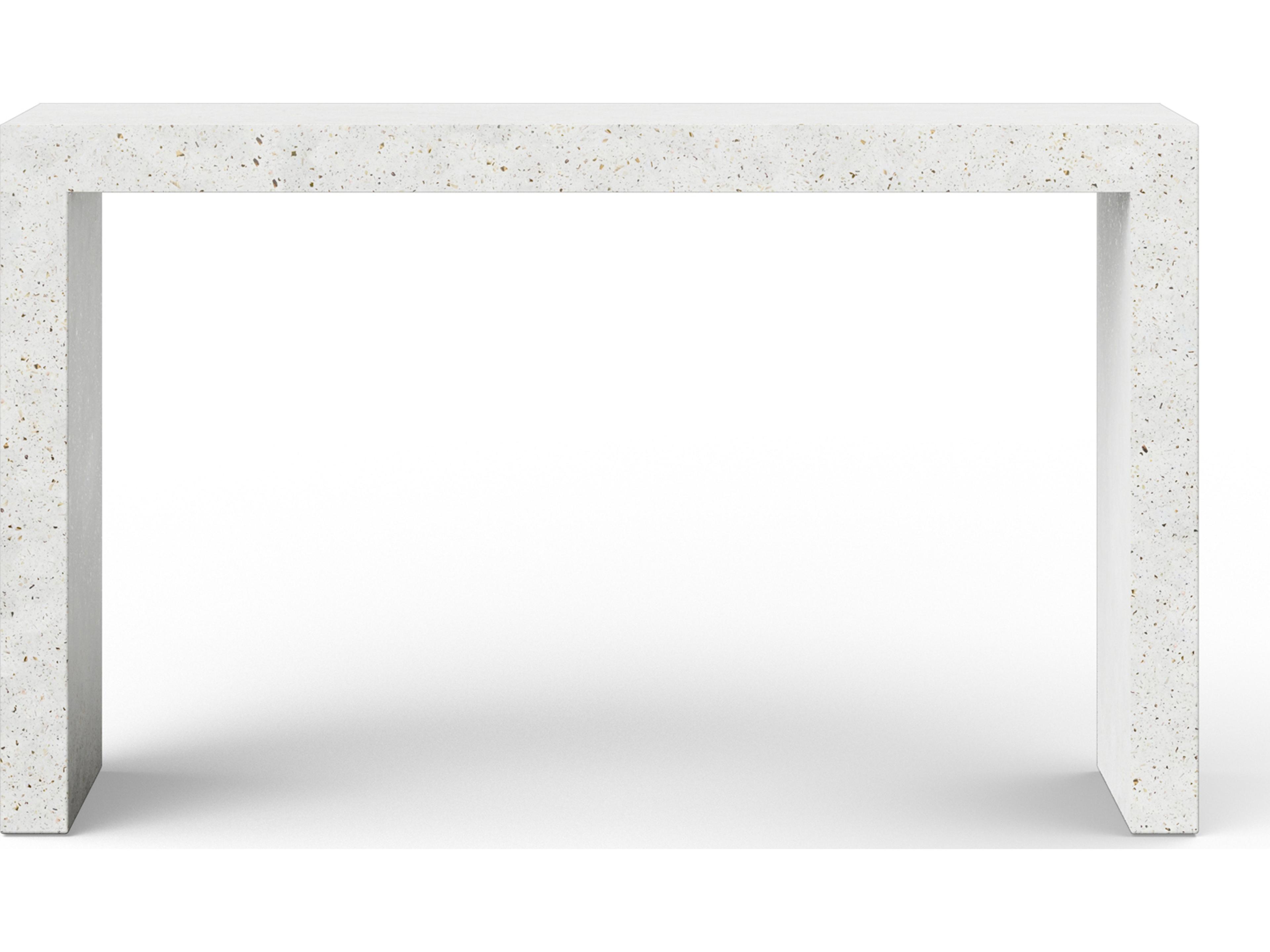 Urbia Outdoor Mixx Ivory Terrazzo Concrete Rectangular Console Table