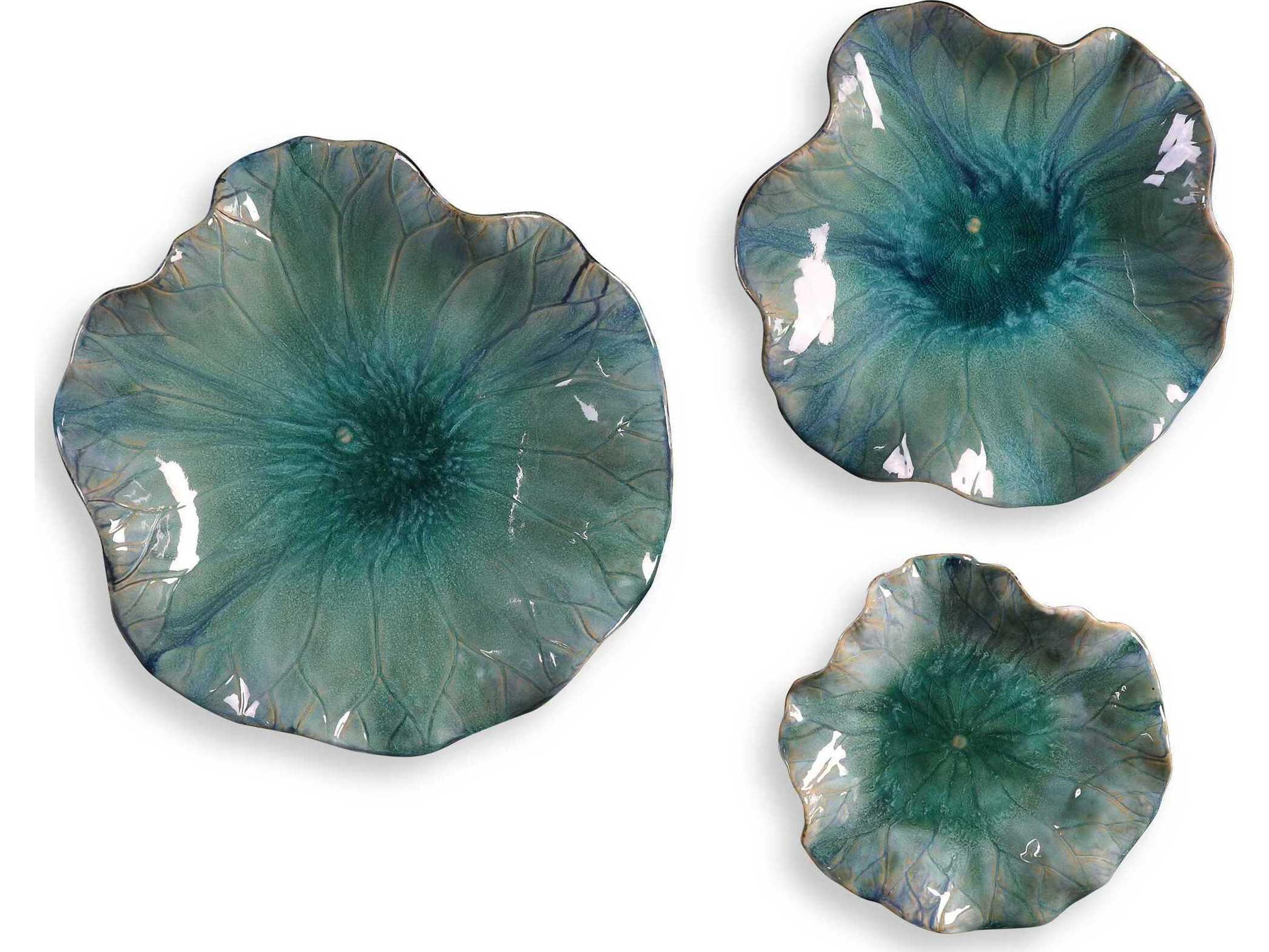 Uttermost Abella Ceramic Flowers Set of 3